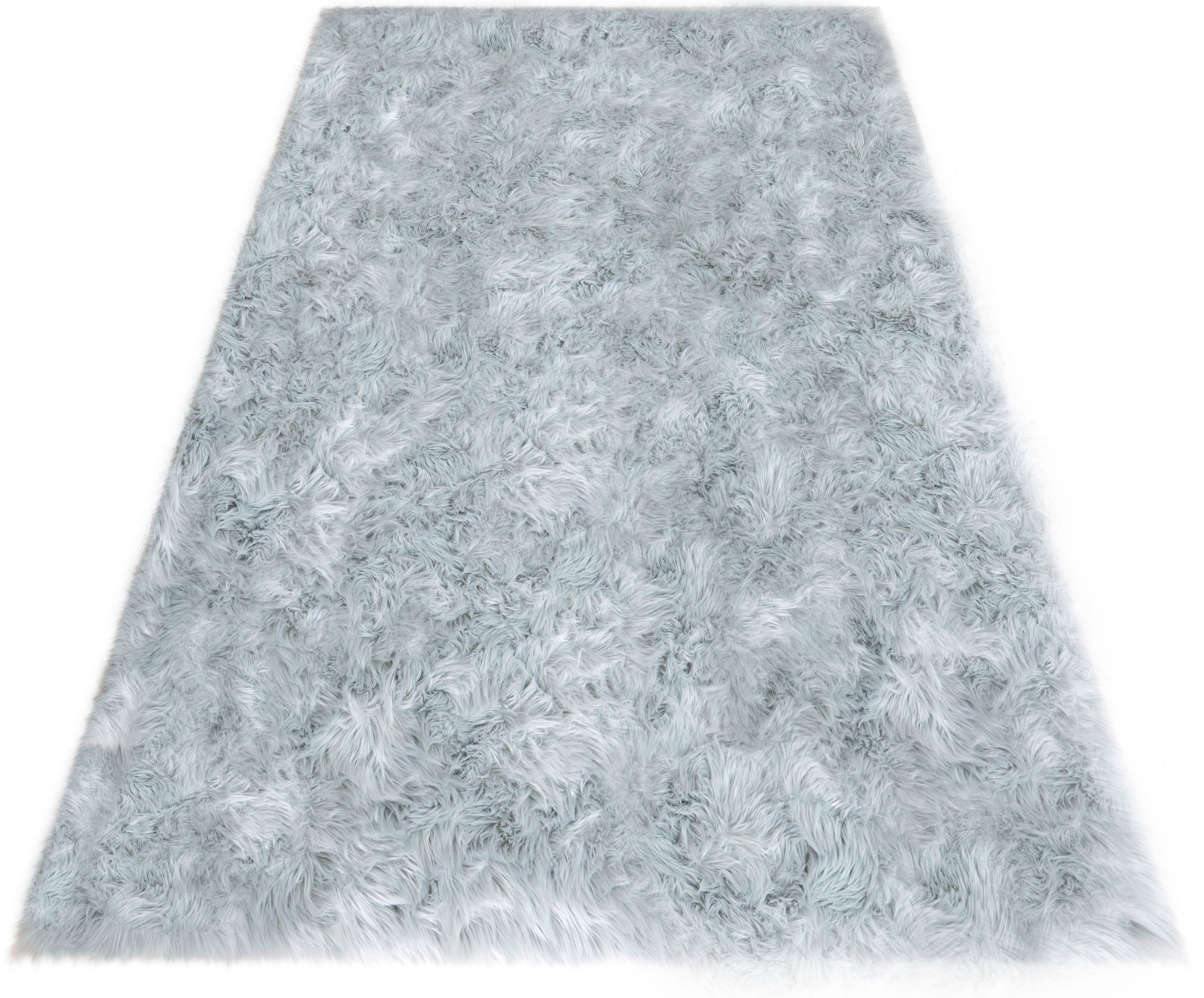 my home Hochflor-Teppich »Kalua, verschiedene Formen« rechteckig 60 mm Höhe Kunstfell, weich, Uni-Farben, Wohnzimmer, Schlafzimmer, Esszimmer