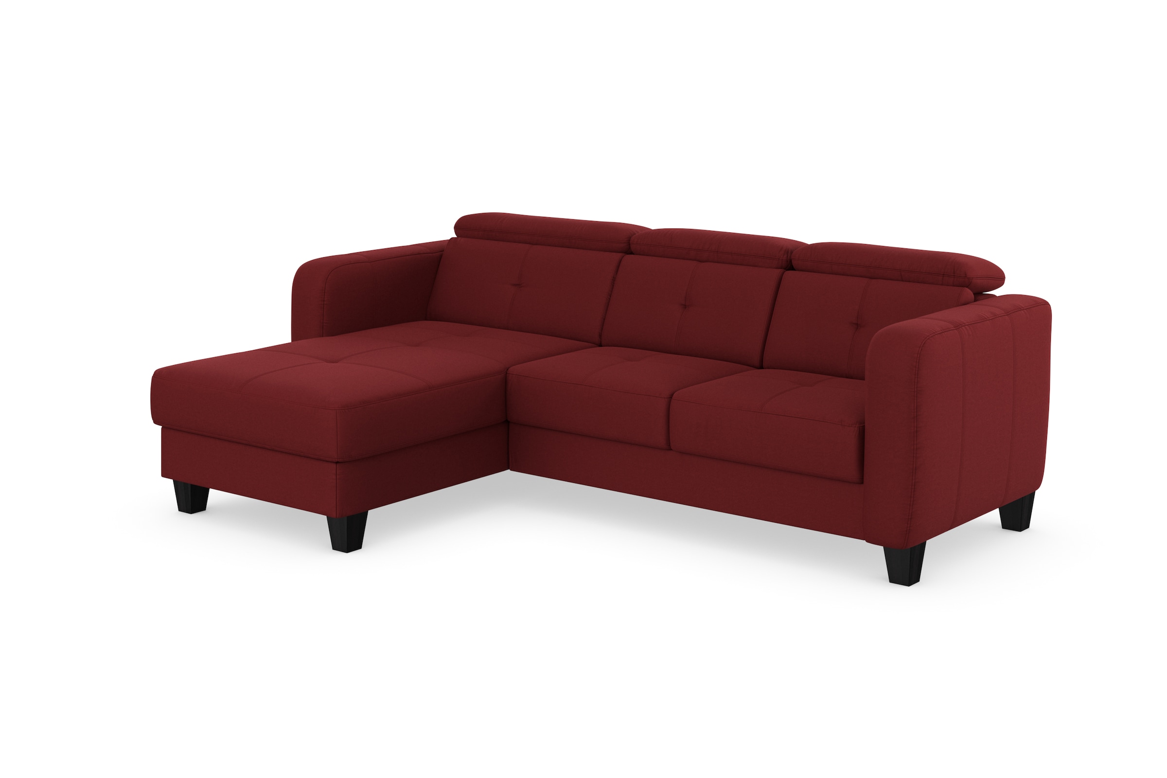 sit&more Ecksofa »Belluci L-Form« inklusive Federkern, wahlweise mit Schlaffunktion und Bettkasten