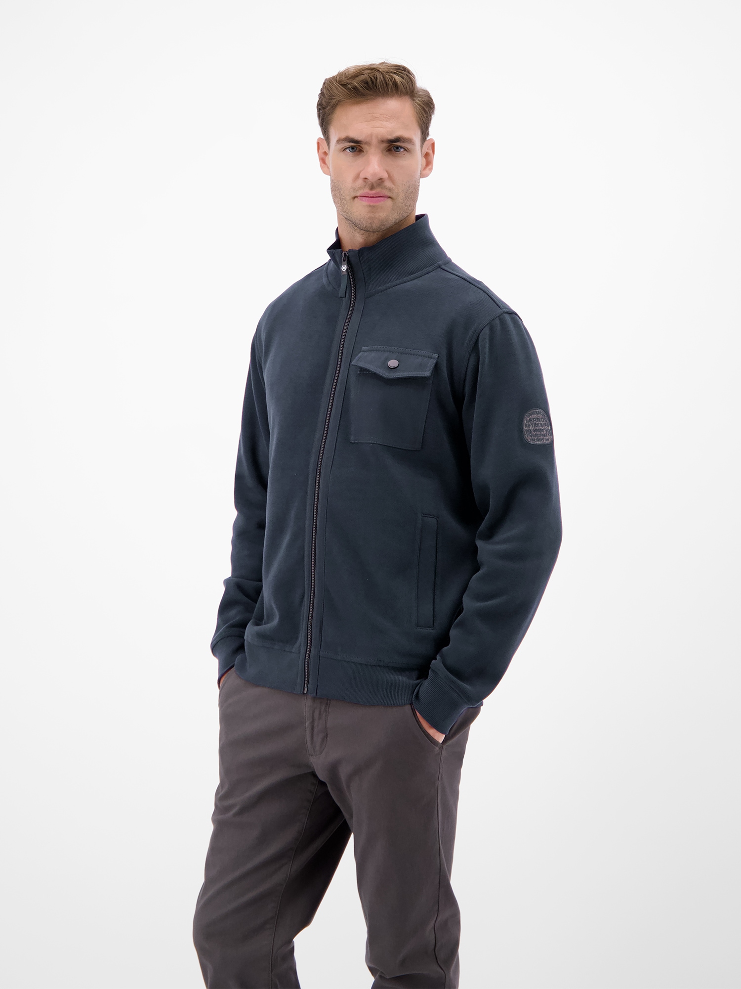 LERROS Sweatjacke »Sweatjacke für Herren, modisch-sportiv«