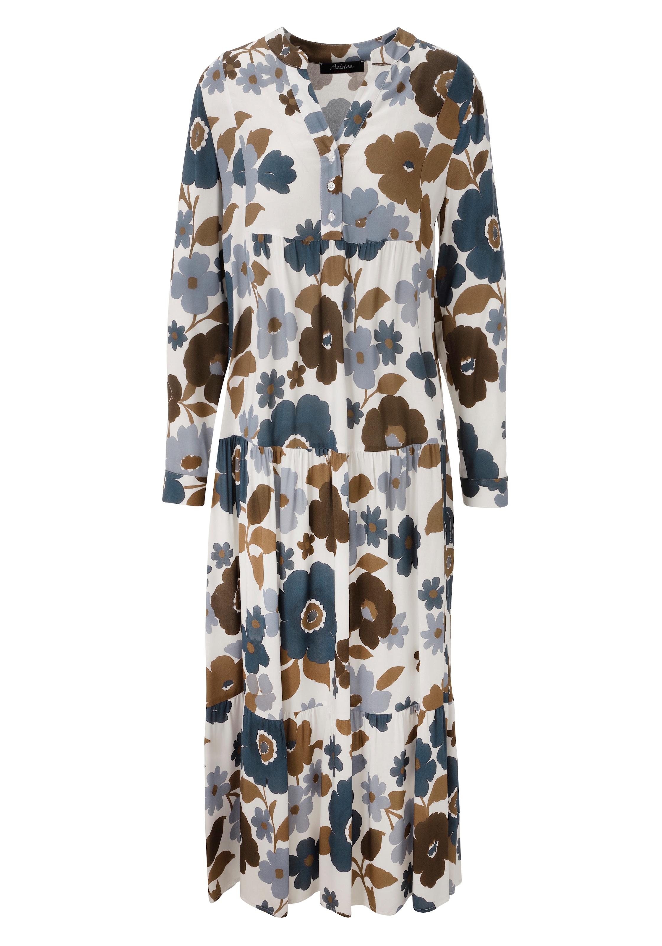 Aniston CASUAL Maxikleid mit grossflächigen, grafischen Blumendruck - NEUE KOLLEKTION