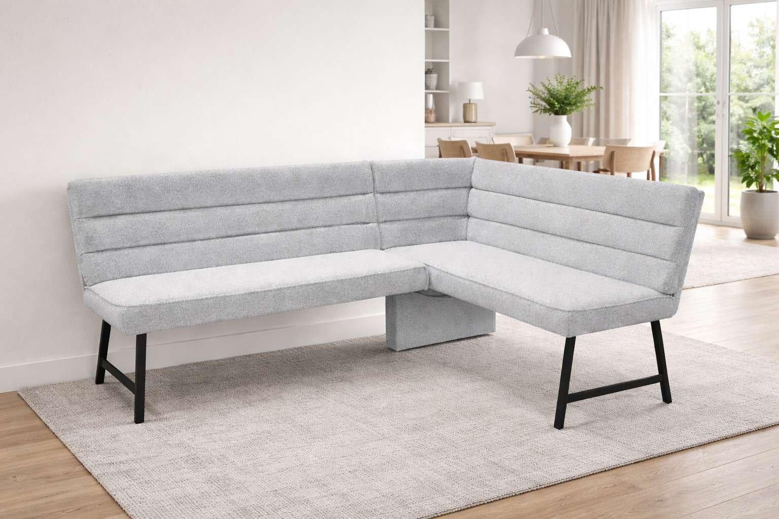 GOODproduct Banc d'angle »Oregon Küchenbank, Polsterbank, Esszimmerbank, 177x140 cm« Moderne Bank und  Farben, Sitzplatzanzahl: 4/5, Frei in Raum stellbar