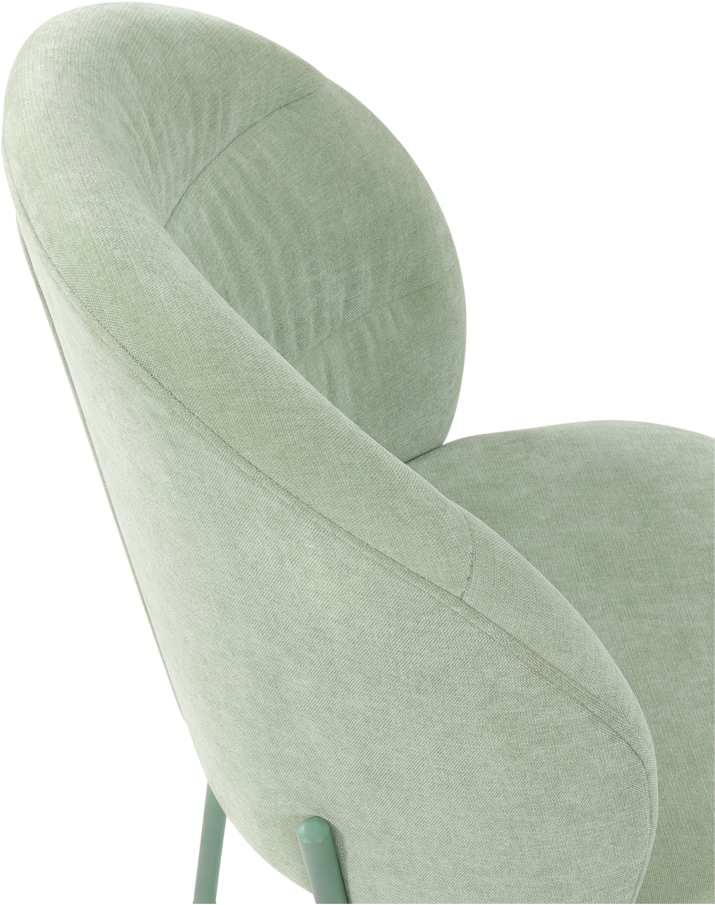 TOM TAILOR HOME Chaise à 4 pieds »LEAF CHAIR« (Set) 2 cuis4-Fussgestell, Raffung in der Rückenlehne