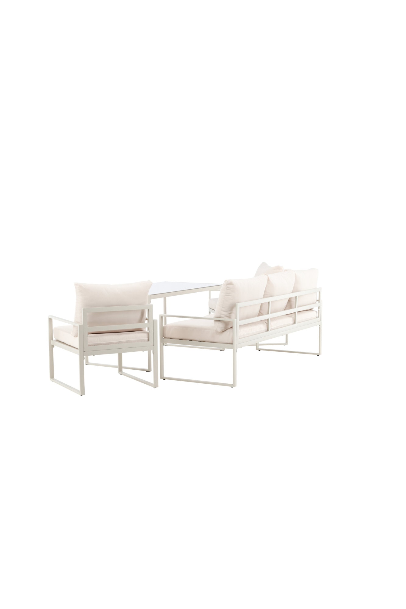 Venture Home Gartenlounge-Set »Catania, grosszügiges Outdoor-Set für hohen Sitzkomfort« 4 tlg. Loungemöbel mit Stoffbezug, angenehm, weich