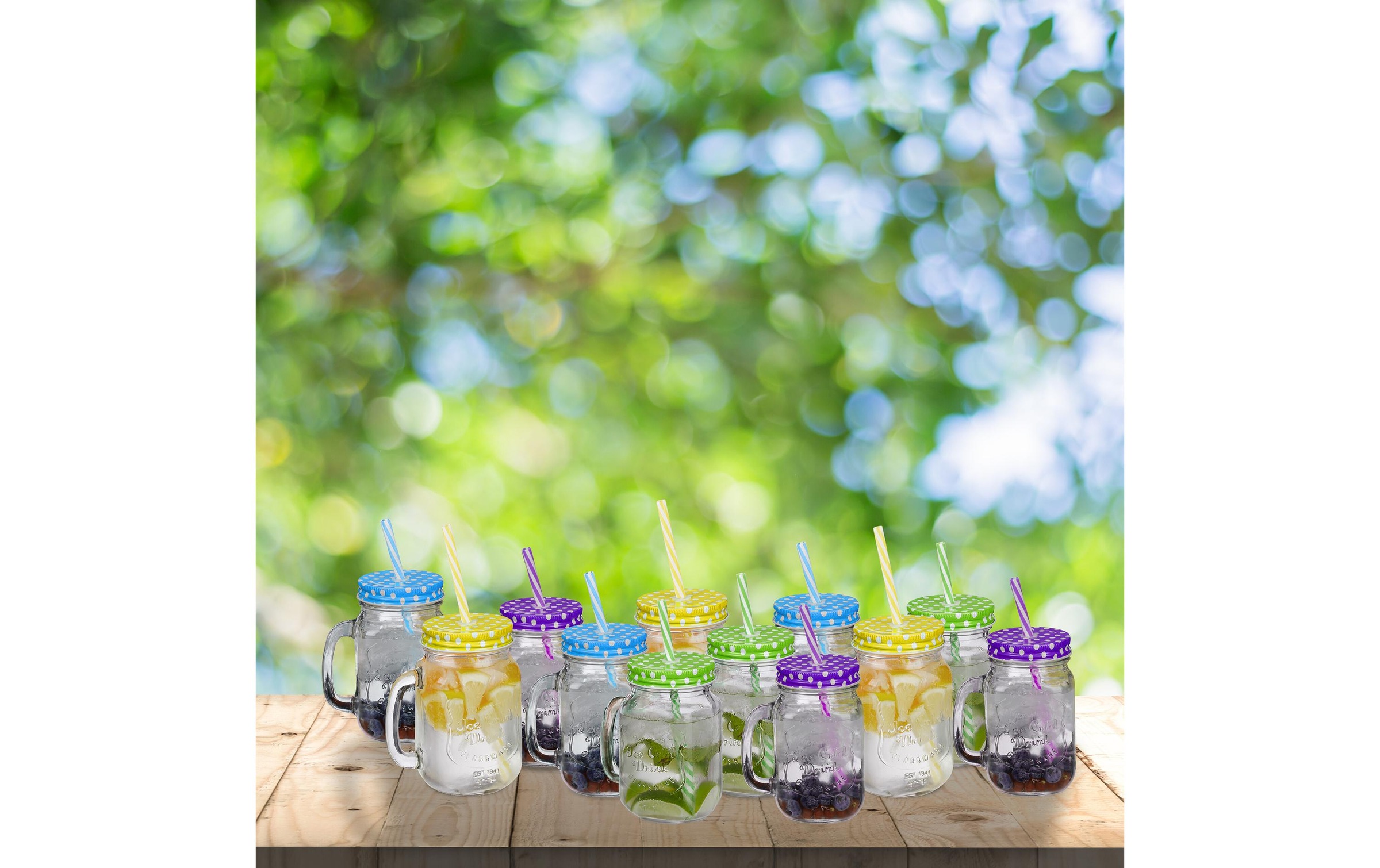 relaxdays Verre »Summer 500 ml, 12 Stück«