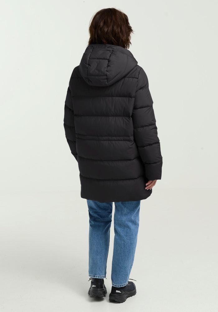 Jack Wolfskin Manteau en duvet »FROZEN PALACE LONG JKT W RDS« avec capuche, rembourrage isolant en duvet, coupe-vent