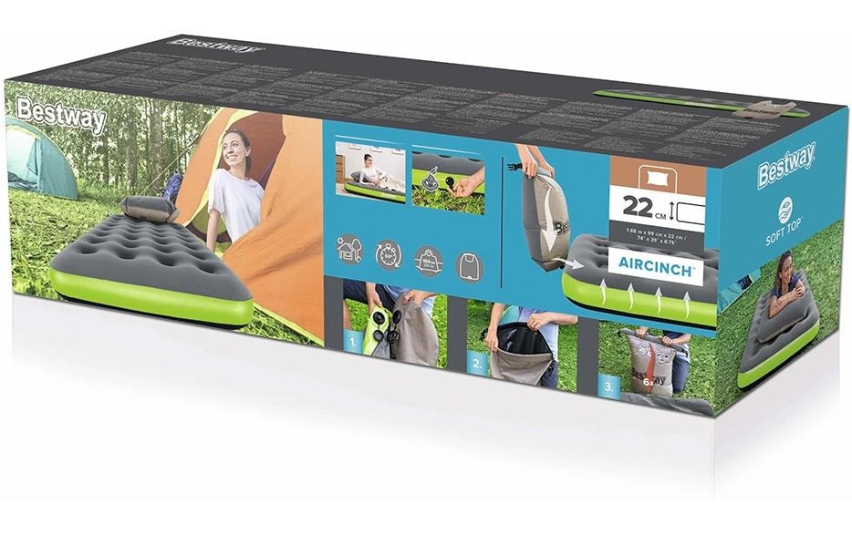 Bestway Luftbett »Roll und Relax Twin 188 x 99 x 22 cm«