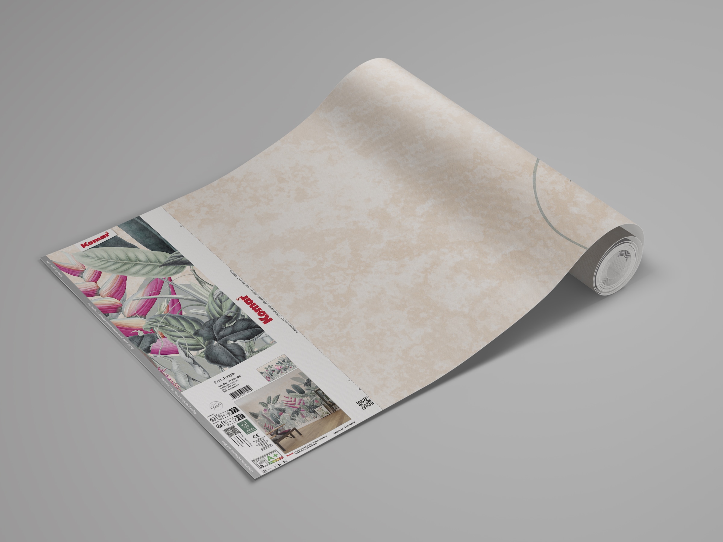 Komar Fototapete »Komar Vlies Fototapete - Soft Jungle - Grösse 350 x 250 cm« bedruckt glatt