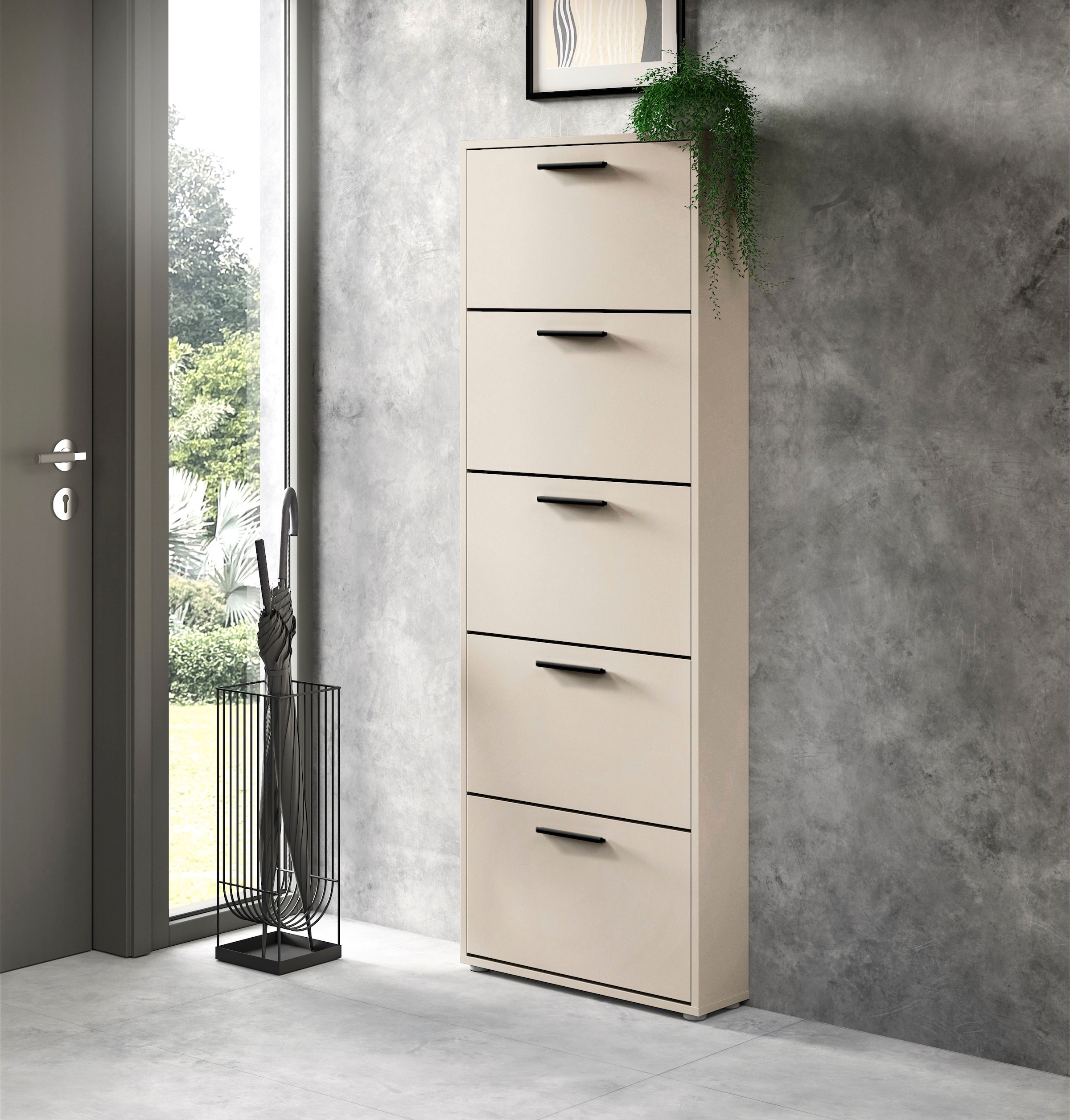 HBZ Commode à chaussures »Sam Schuhkipper, Schuhschrank BxHxT 59x169x17 cm« 1 cuis tlg. Breite 59cm, FSC-Mix Credit