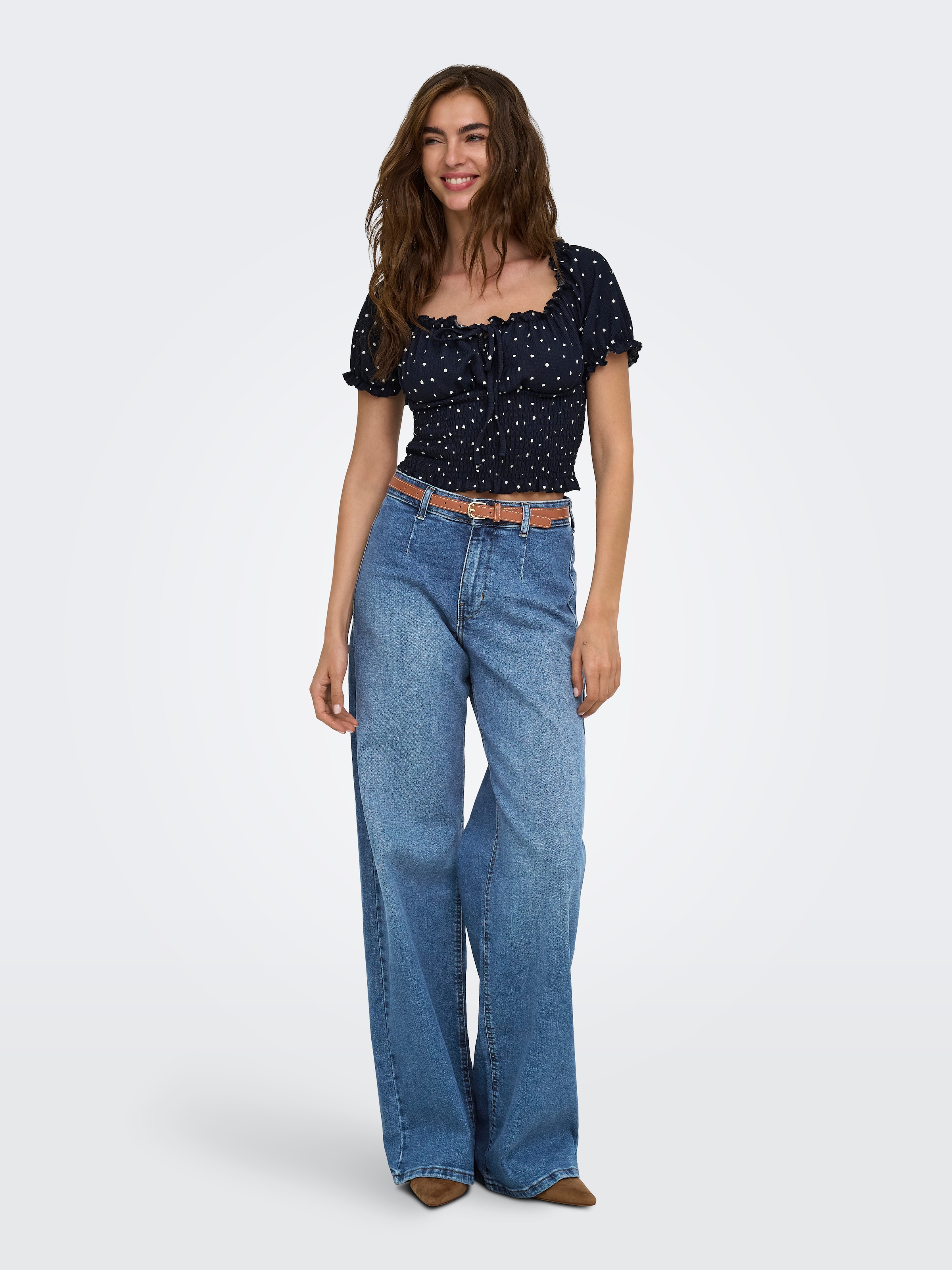 ONLY »ONLMADISON HW WIDE BELT DNM TAI635« Baumwollmischung