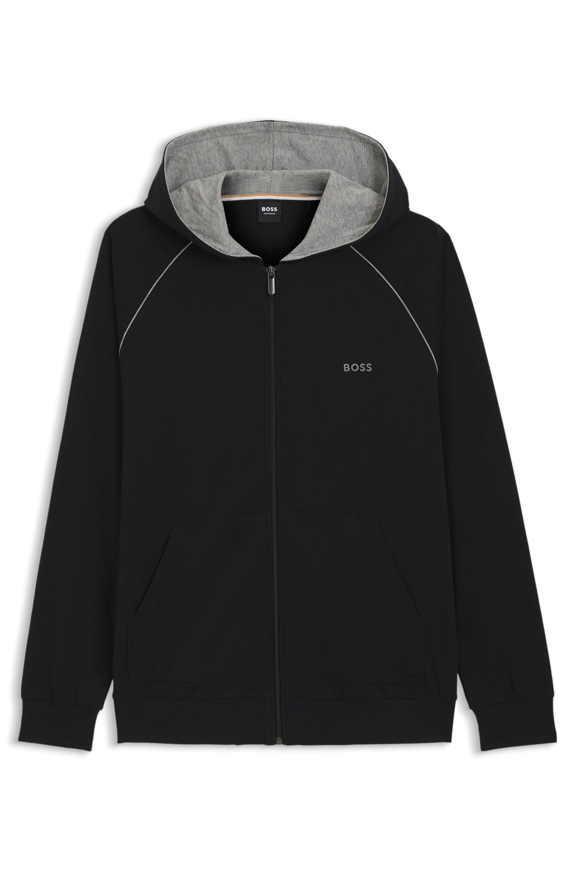 BOSS Kapuzensweatjacke »Mix&Match Jacket H« mit BOSS Stickerei auf der Brust