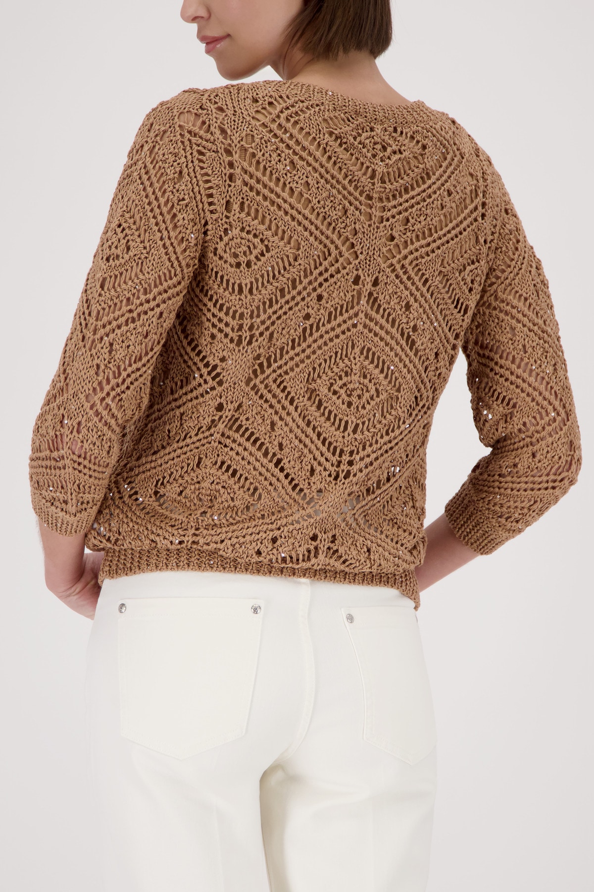 Monari Pull en tricot »Ajour« Regular fit mit Strickmuster