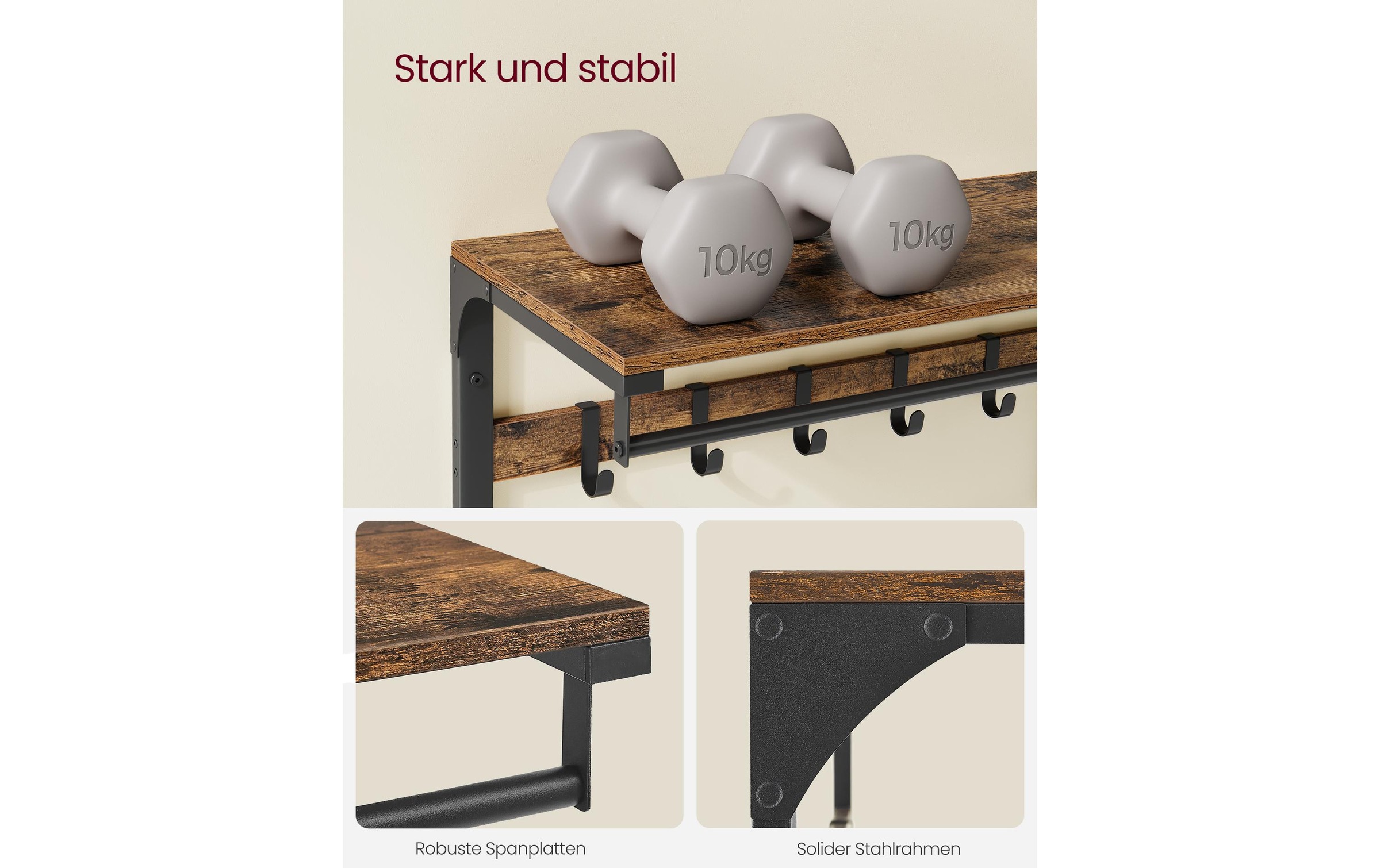 VASAGLE Étagère murale »mit Ablage«