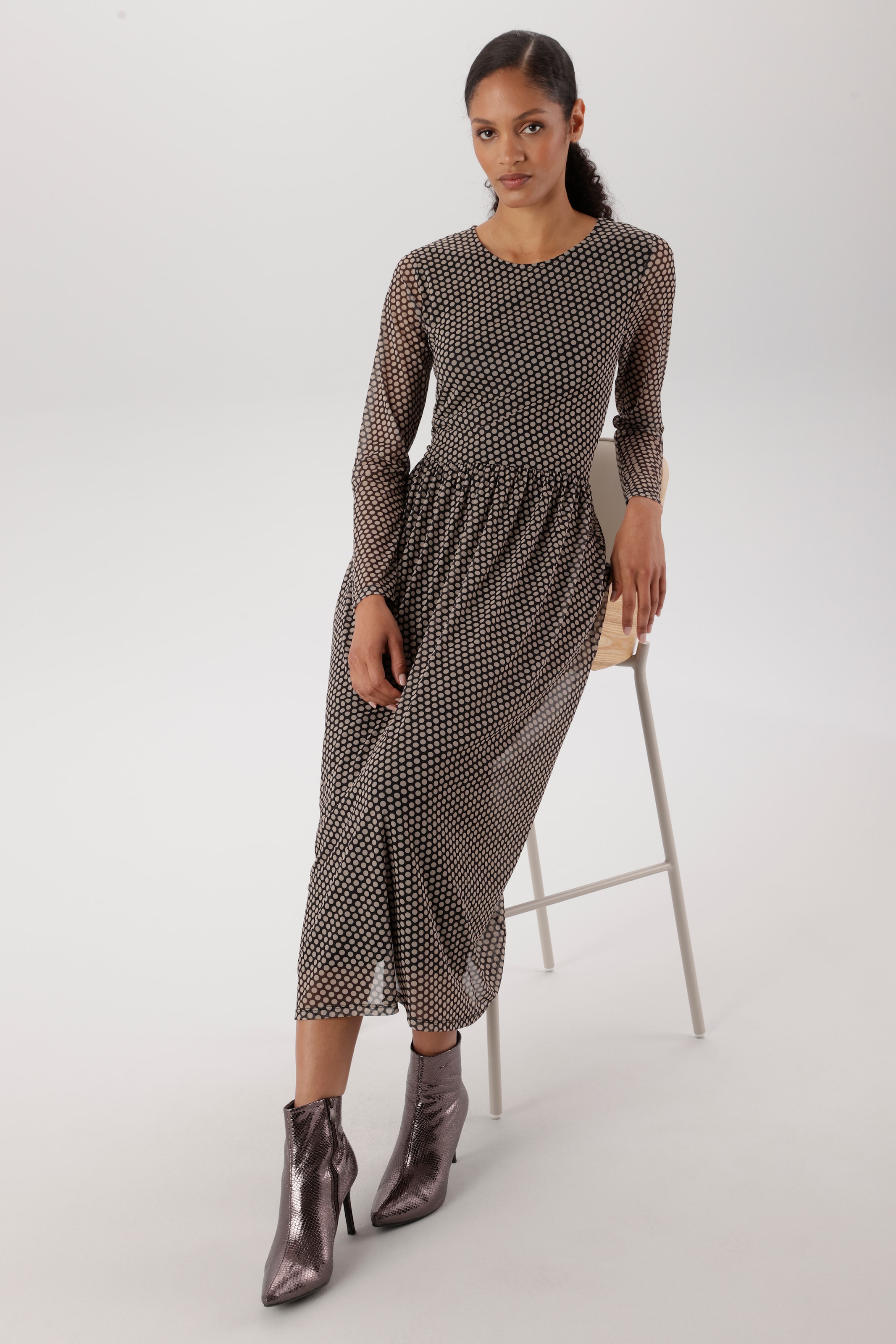 Aniston SELECTED Maxikleid in Mesh-Qualität und Gummizug in der Taille - NEUE KOLLEKTION