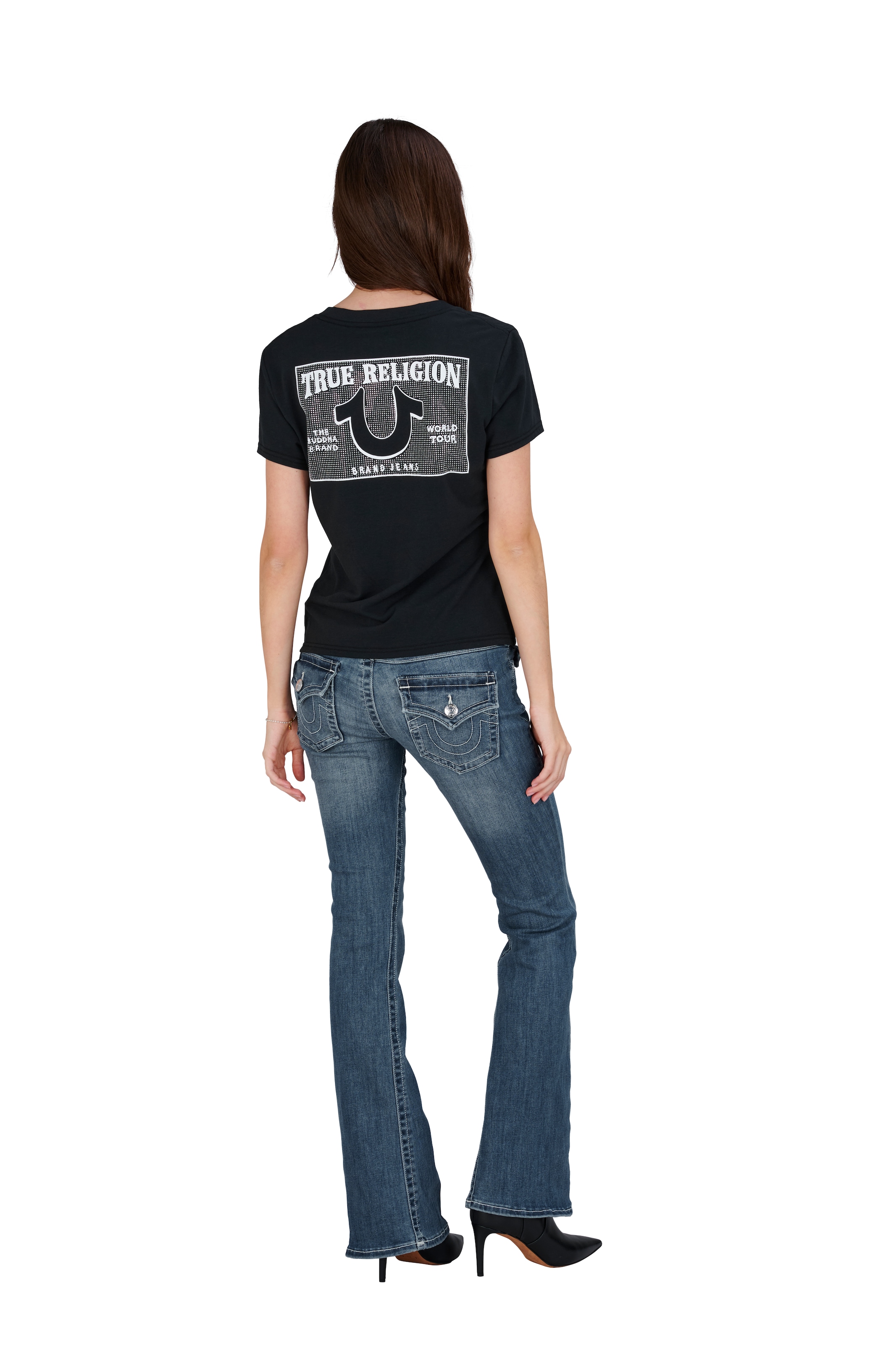 True Religion Jeans bootcut »JOEY LR FLARE FLAP« Mélange de coton, coupe évasée