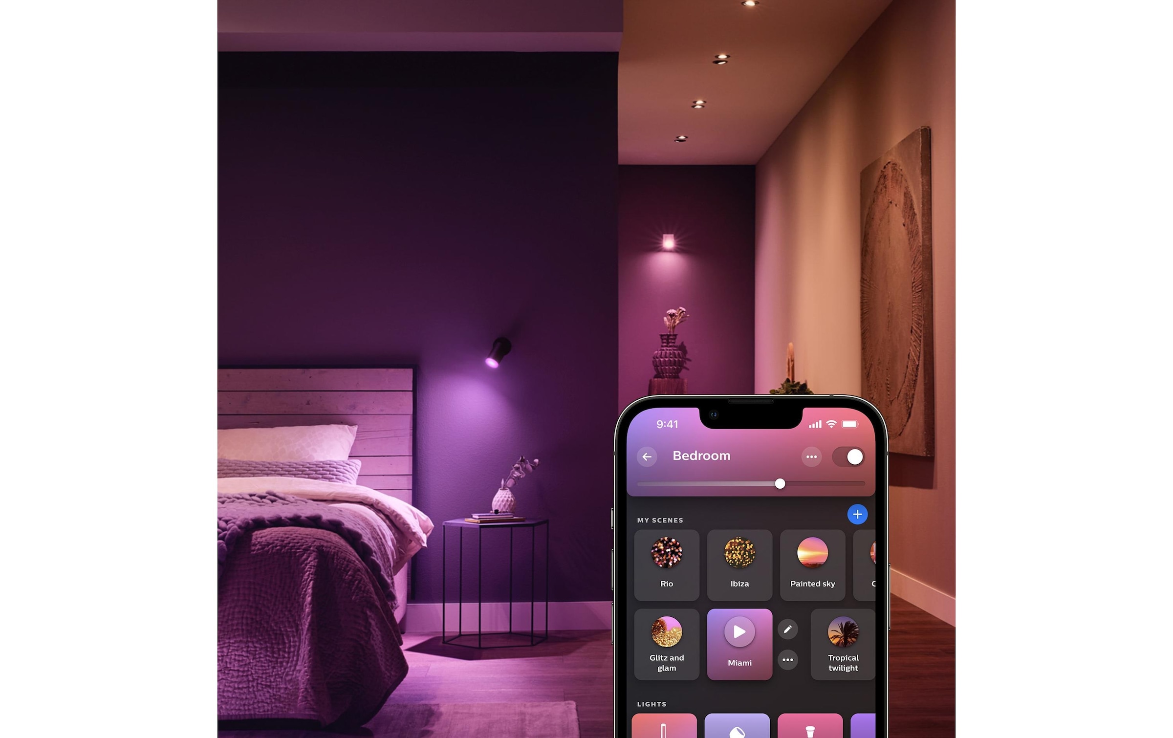 Philips Hue Lampe LED intelligente »Hue 3 GU10-Lampen + Dimmschalter + Hue Bridge Pro«
