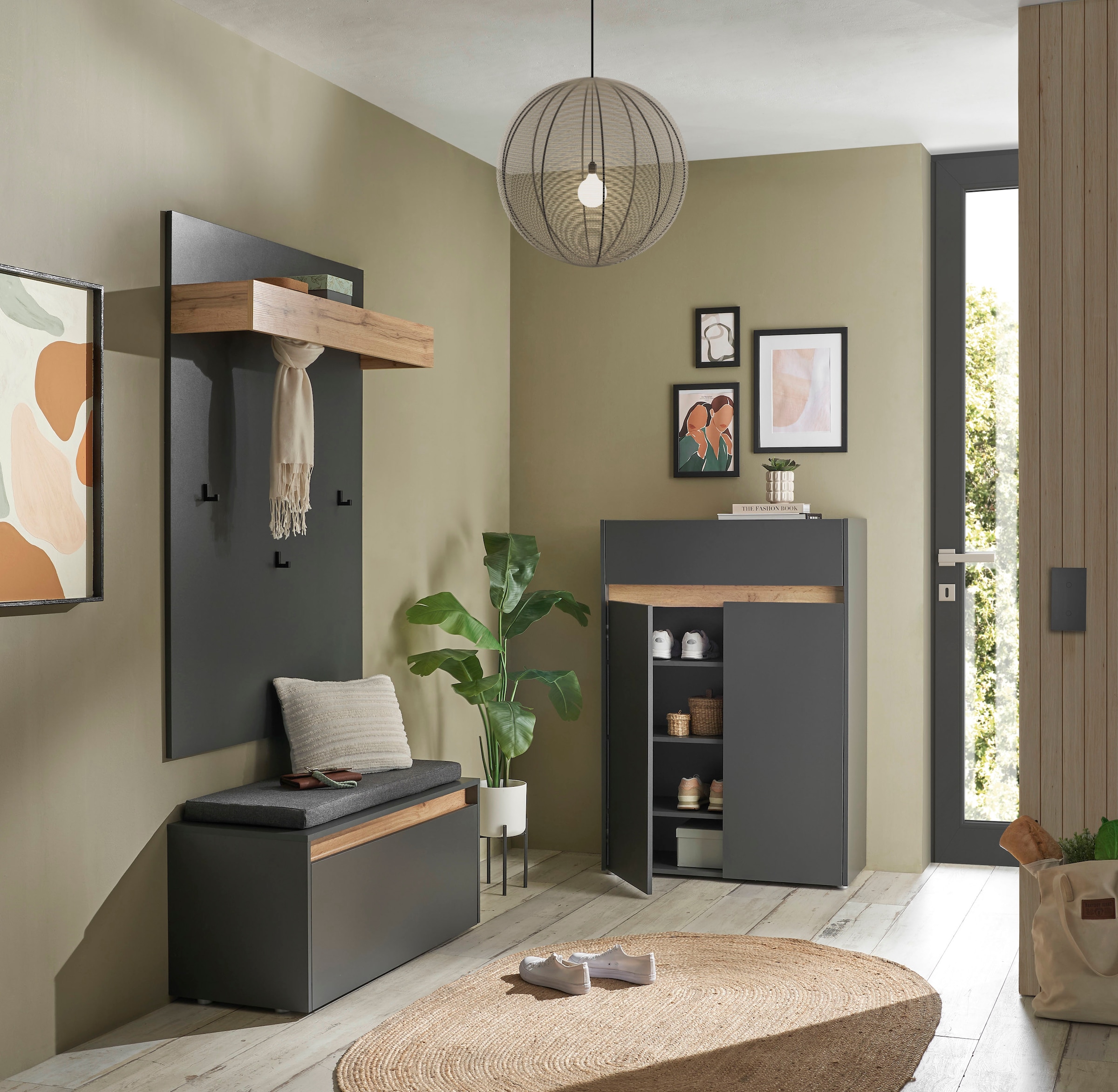 INOSIGN Schuhschrank »City/Giron, modernes Schuhregal, Schrank für 16 Schuhe, Schuhkommode« eine Schublade und vier Schuhfächer, viel Stauraum, 93 cm breit