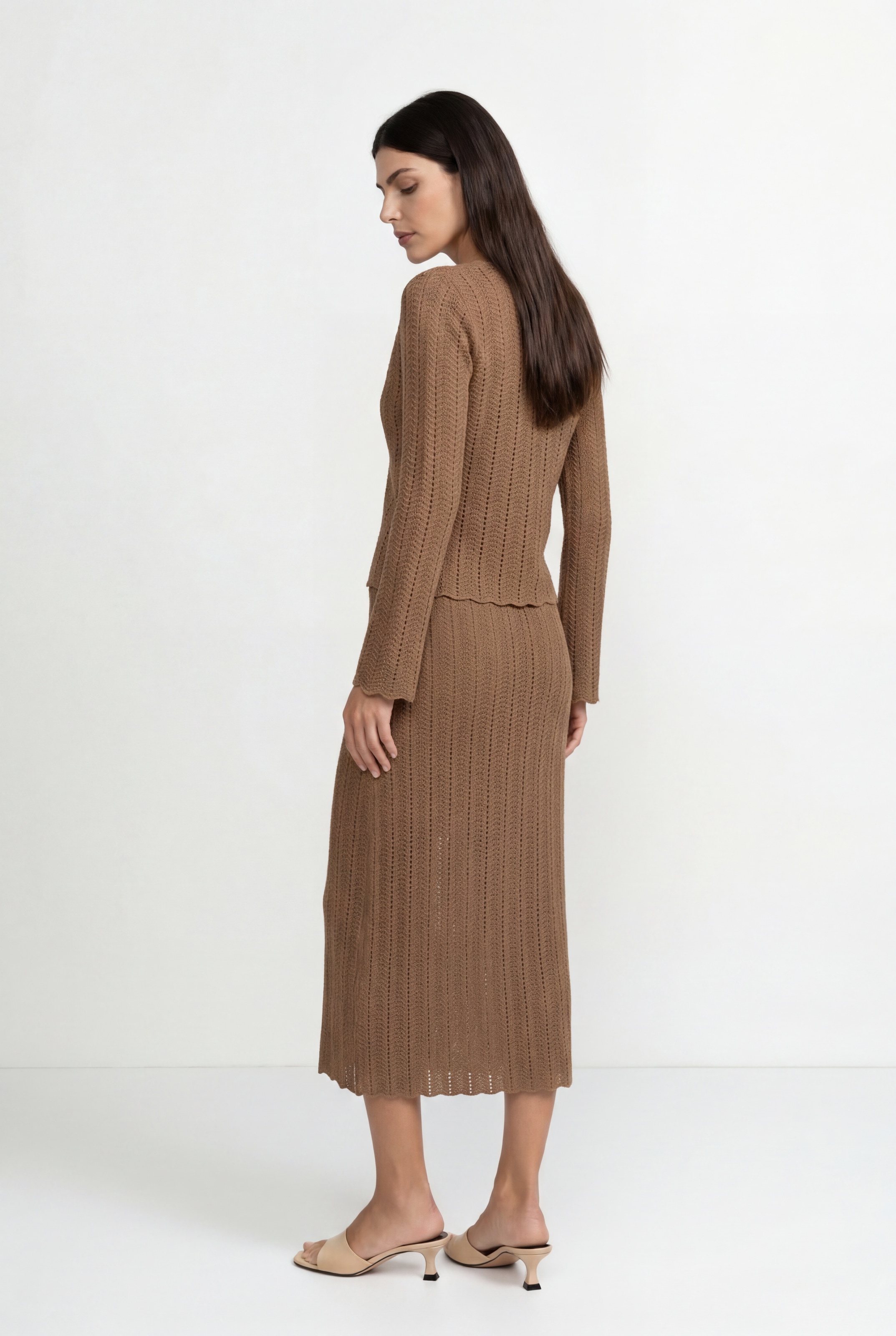 RICHROYAL Jupe en tricot coupe régulière avec ceinture élastique