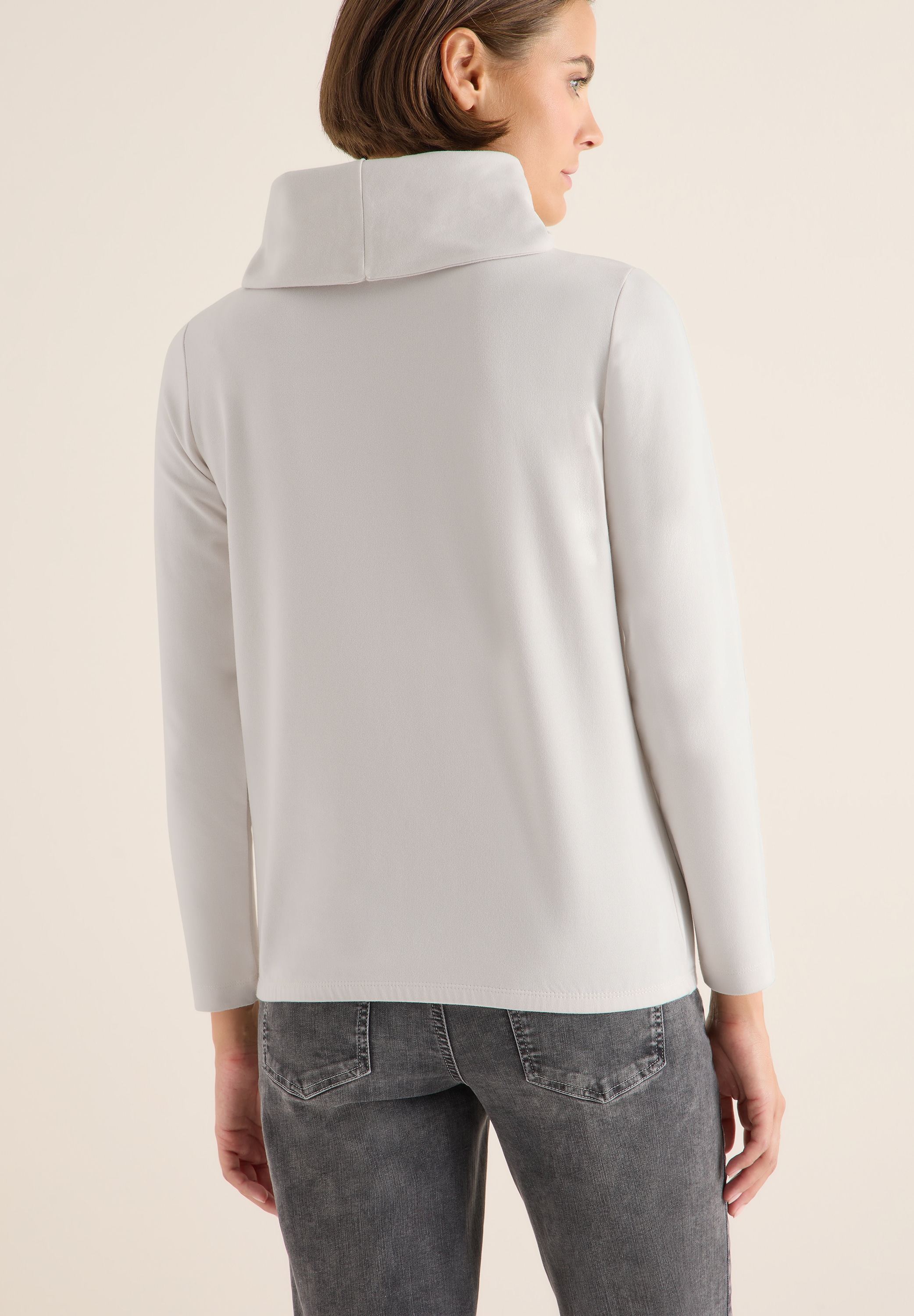 Cecil T-shirt à manches 3/4 mit grossem Kragen