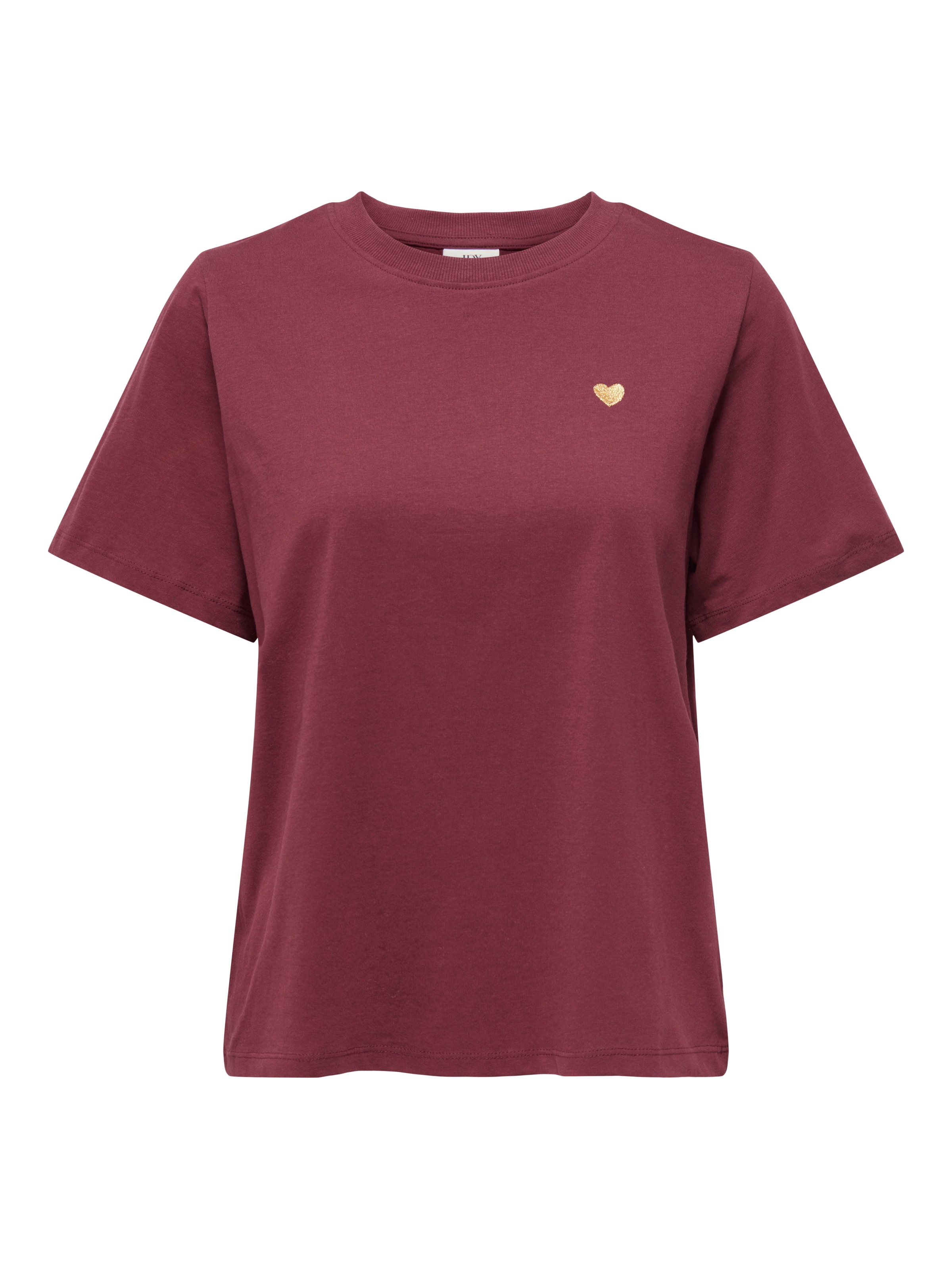 JDY T-shirt à manches courtes »JDYPISA S/S PRINT TOP JRS NOOS« mit Herz Stickerei