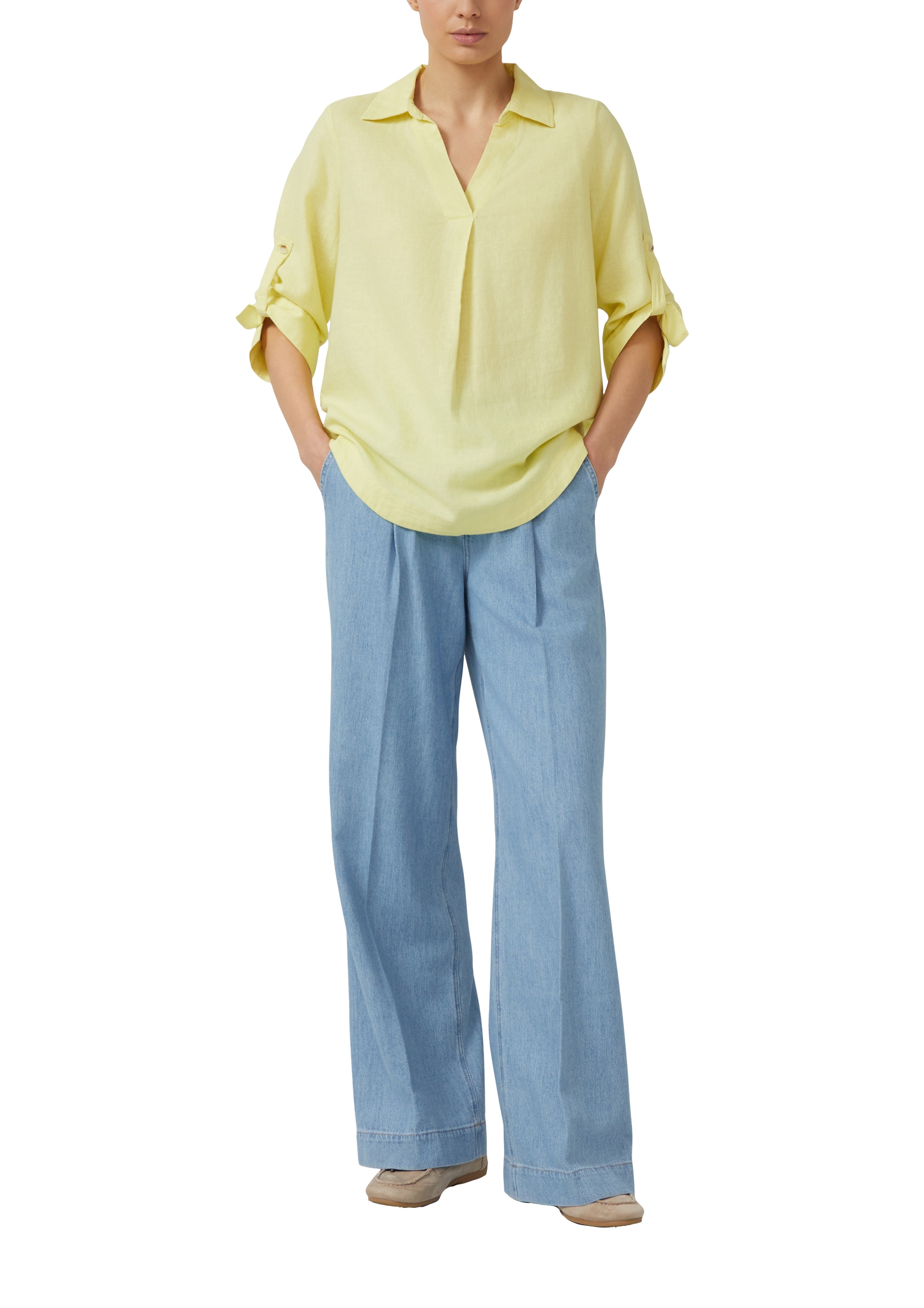 s.Oliver Blouse chemise avec manches 3/4