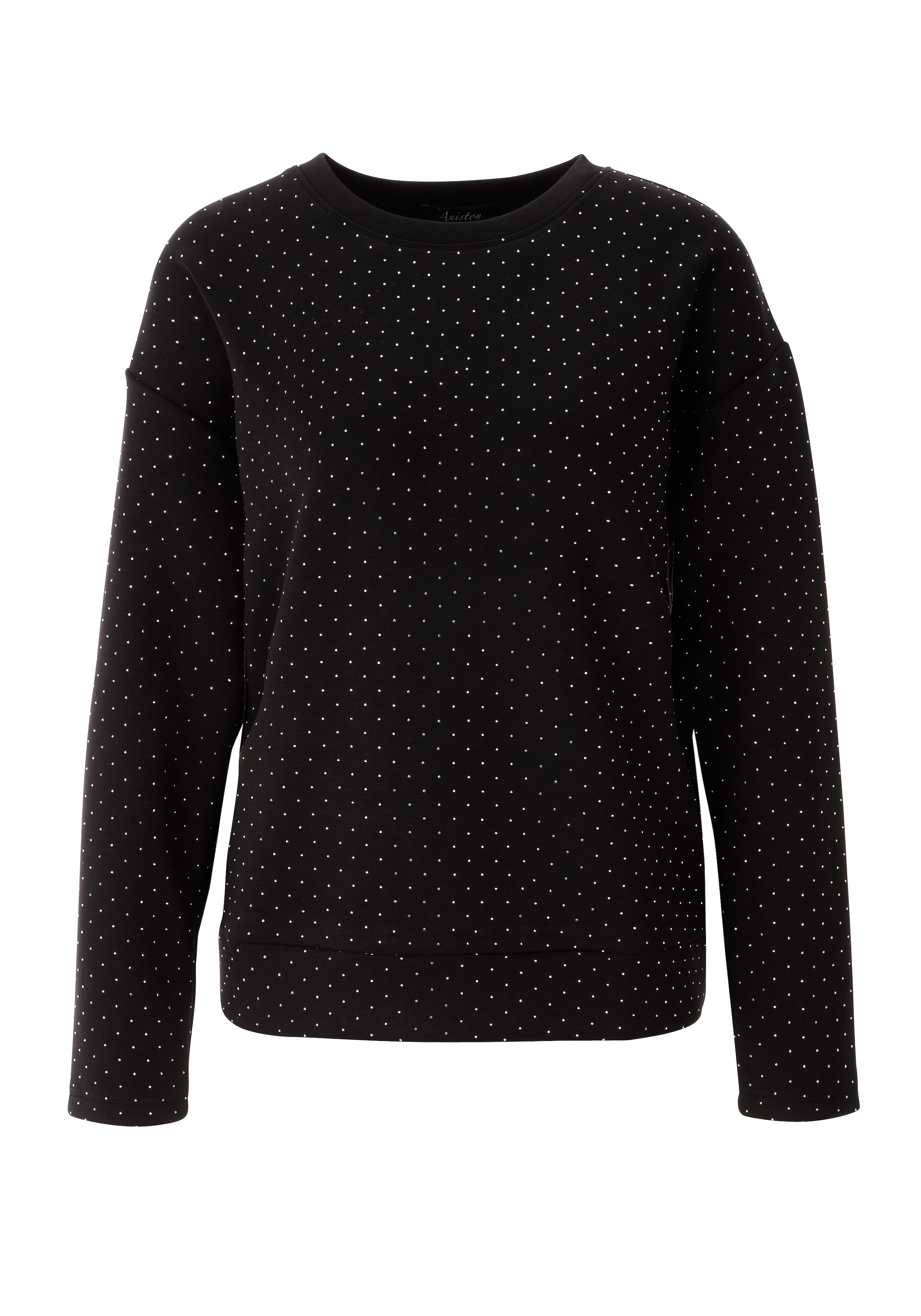 Aniston CASUAL Sweatshirt , allover mit kleinen Glitzersteinchen Verziert - NEUE KOLLEKTION
