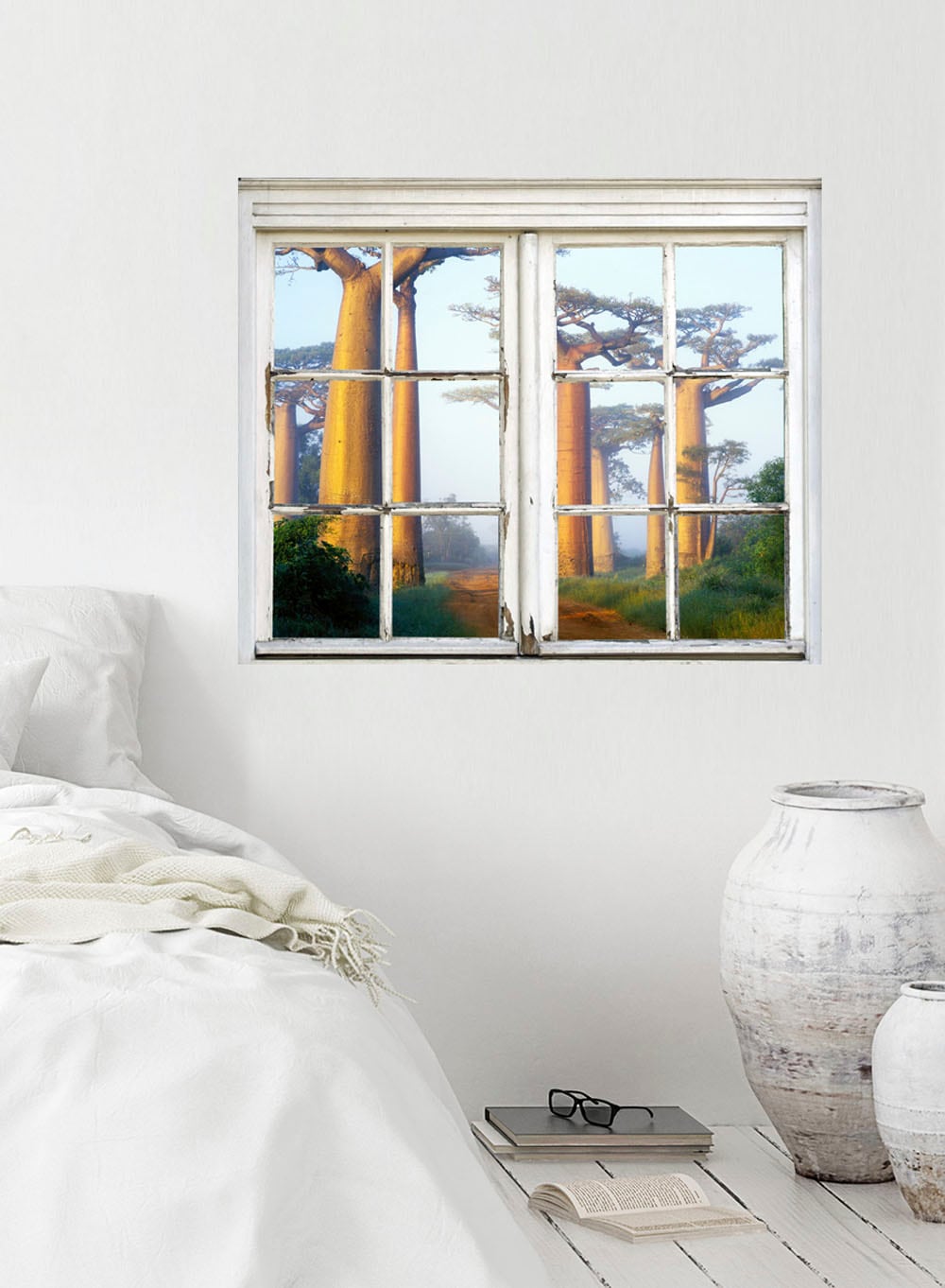 queence Wandsticker »Bäume« Wandsticker, Wandbild, selbstklebend, 3D, Fenster