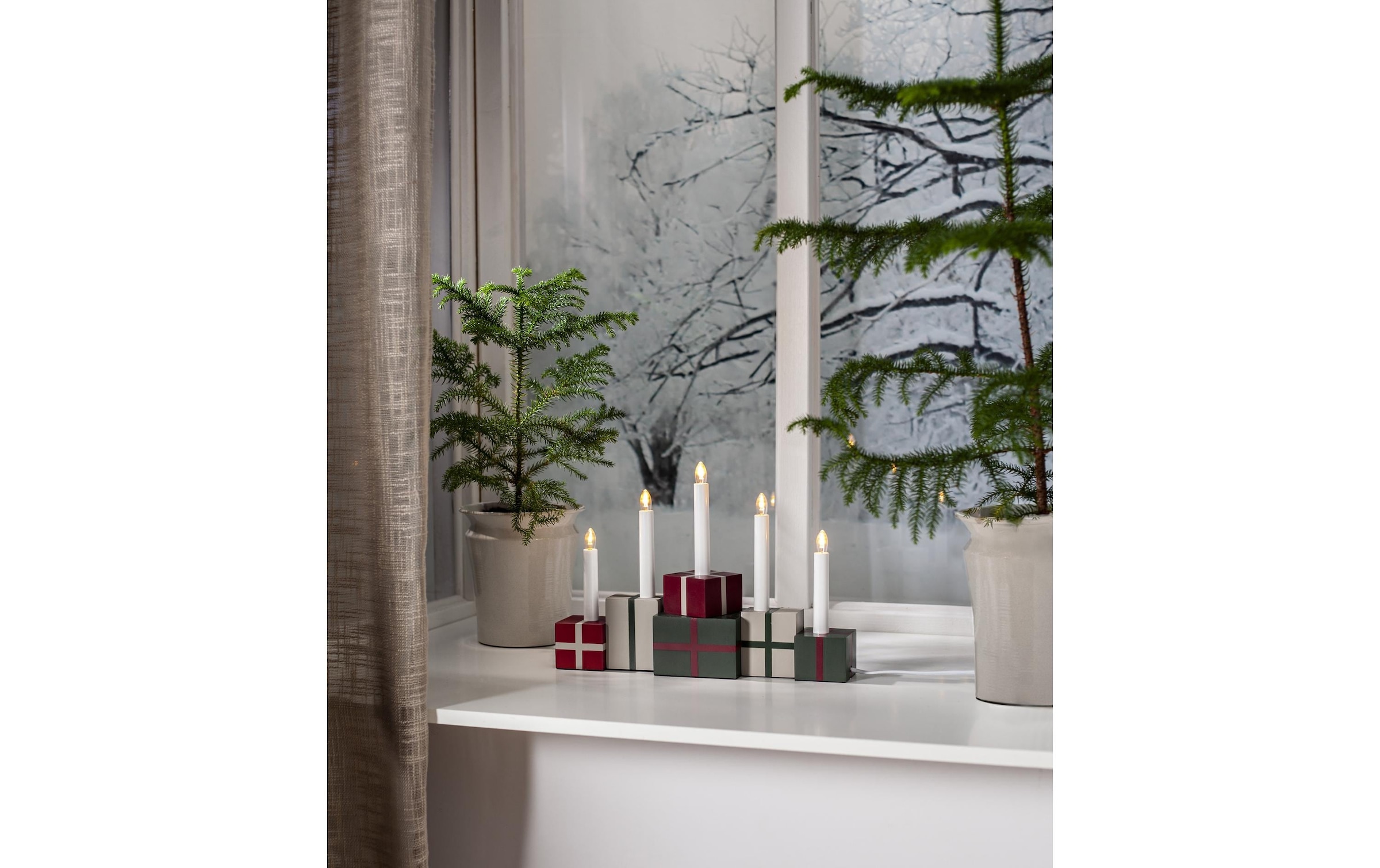   Bougie LED »Kerzenleuchter Christmas gifts Multicolor, 25.00 cm Höhe«