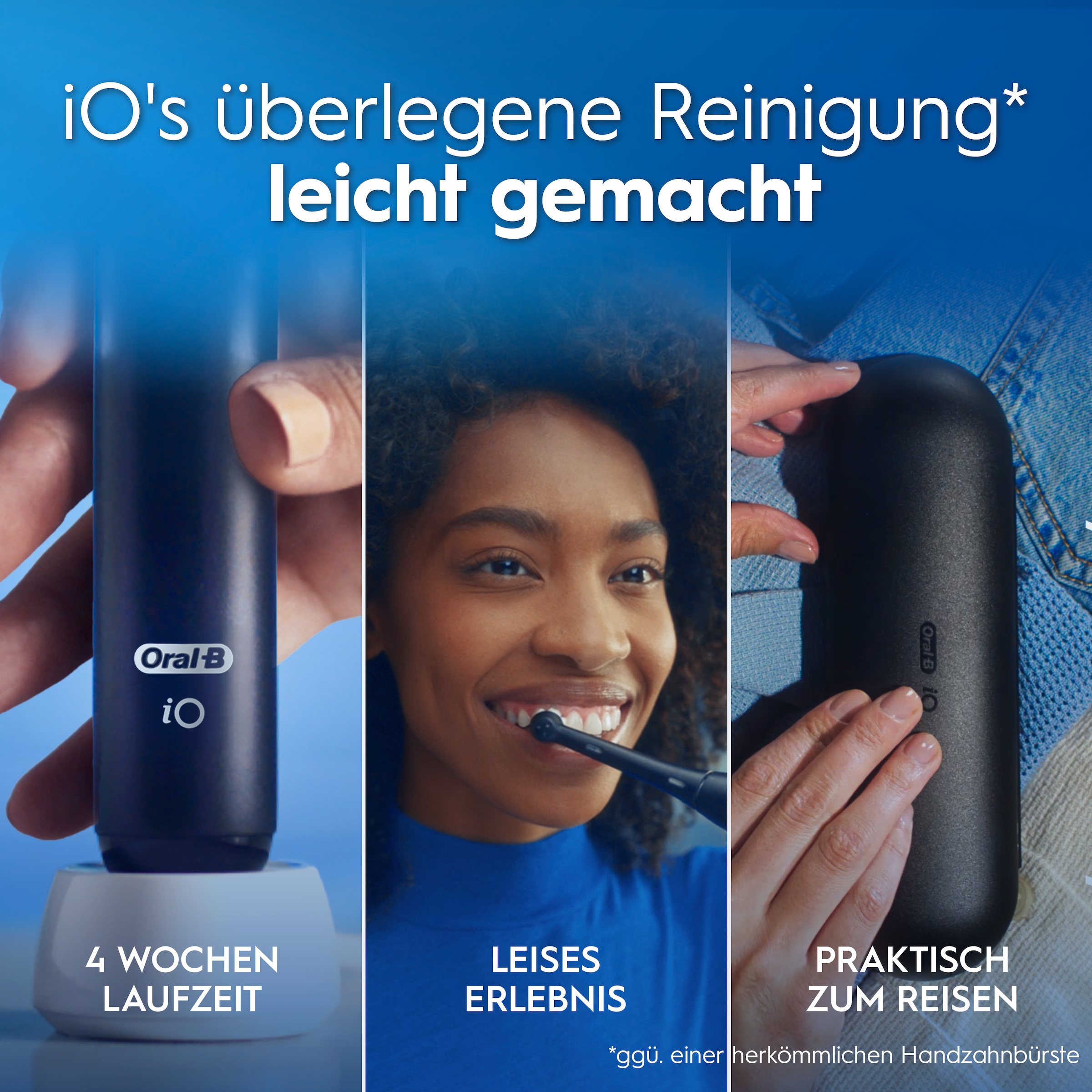 Oral-B Elektrische Zahnbürste »iO Series 2« 1 Stk. Aufsteckbürsten für die ultimative Reinigung , Reise-Etui
