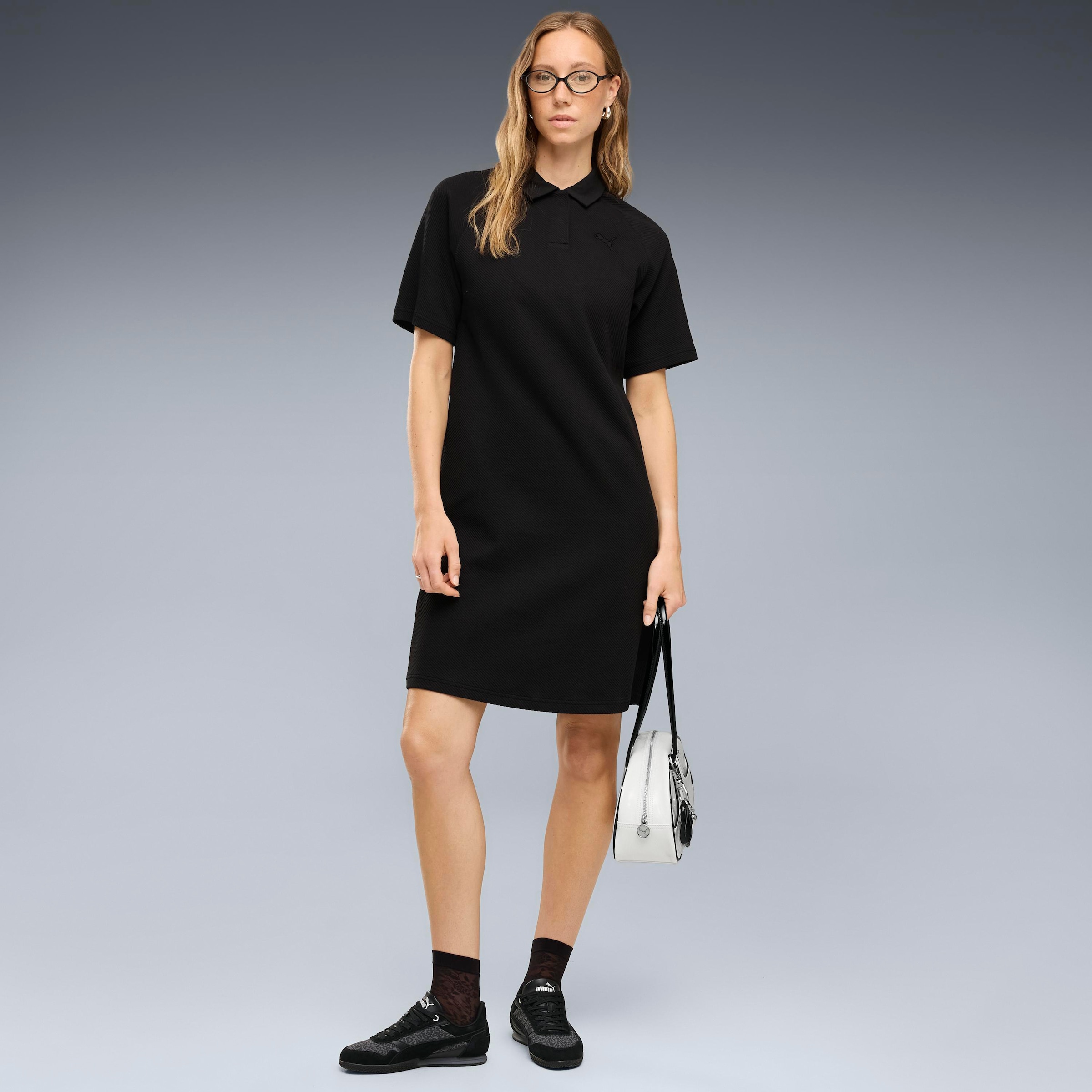 PUMA Sweatrock »CLASS POLO DRESS« unifarbenes Design, kniebedeckende Länge, aus Baumwollmischung