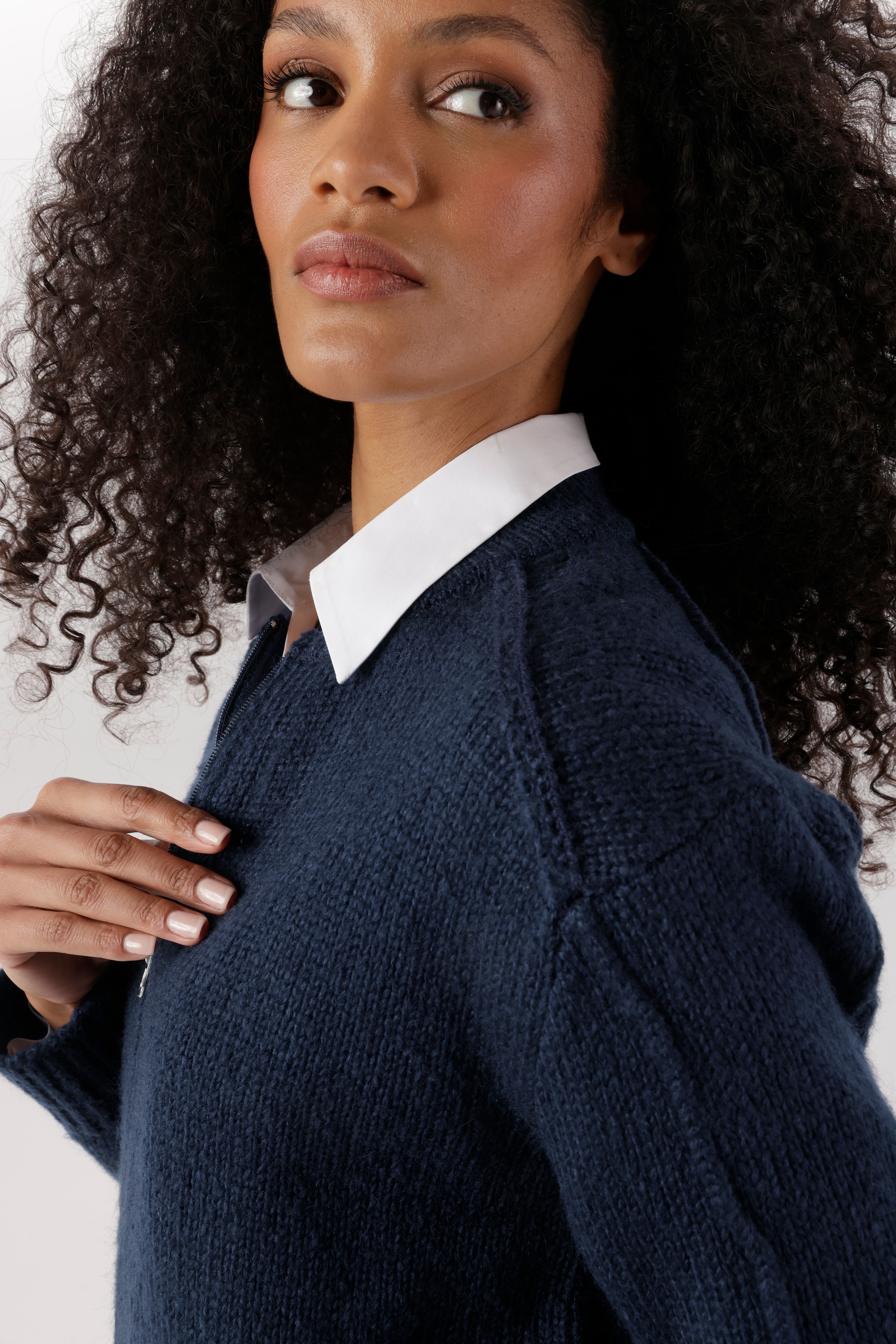 Aniston SELECTED Strickjacke Blousonform und Zwei-Wege-Reissverschluss NEUE KOLLEKTION