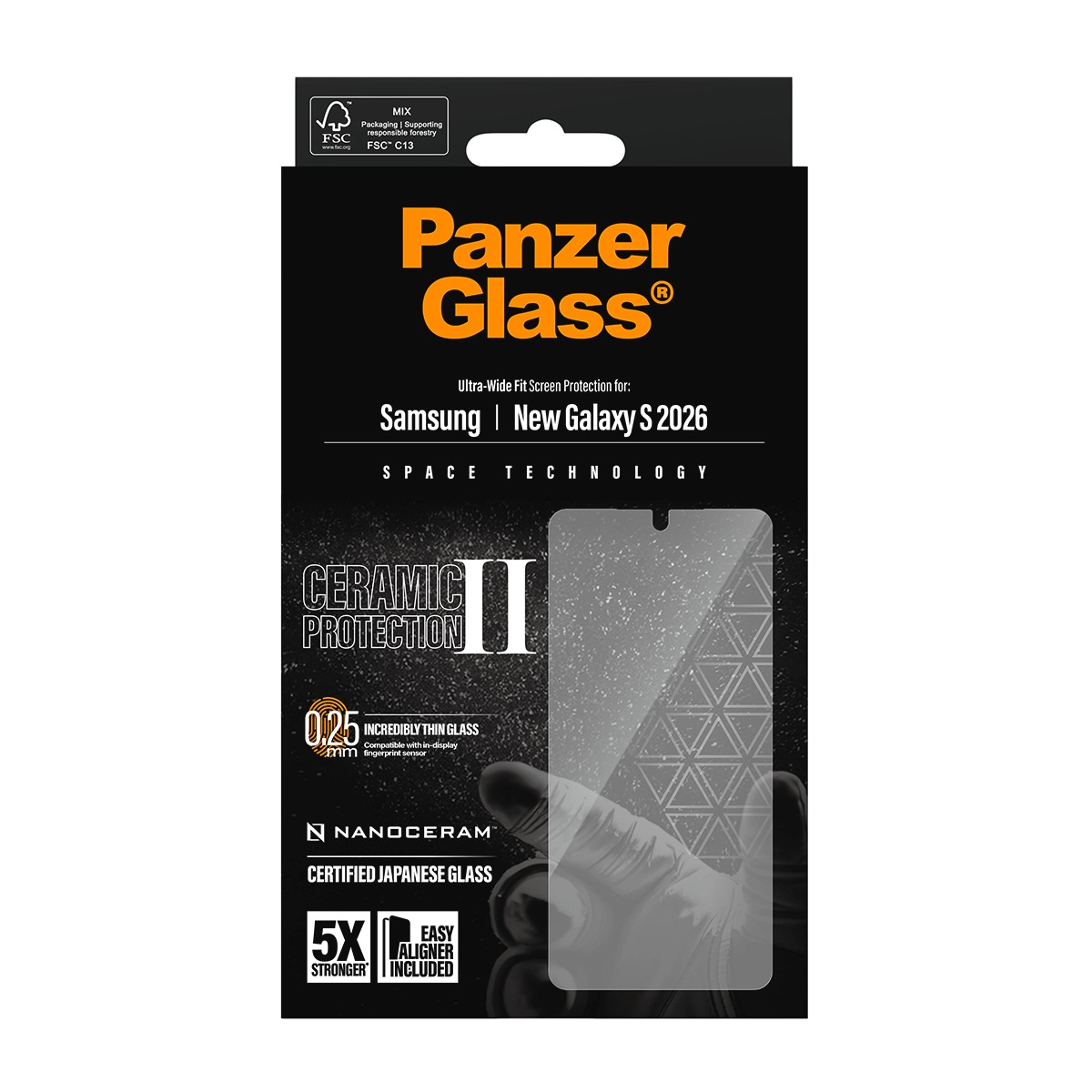 CARE by PanzerGlass Displayschutzglas »Ultra-Wide Fit Screen Protector« für Samsung Galaxy S26 Displayschutzfolie, Schutzfolie, Bildschirmschutz, kratz- & stossfest