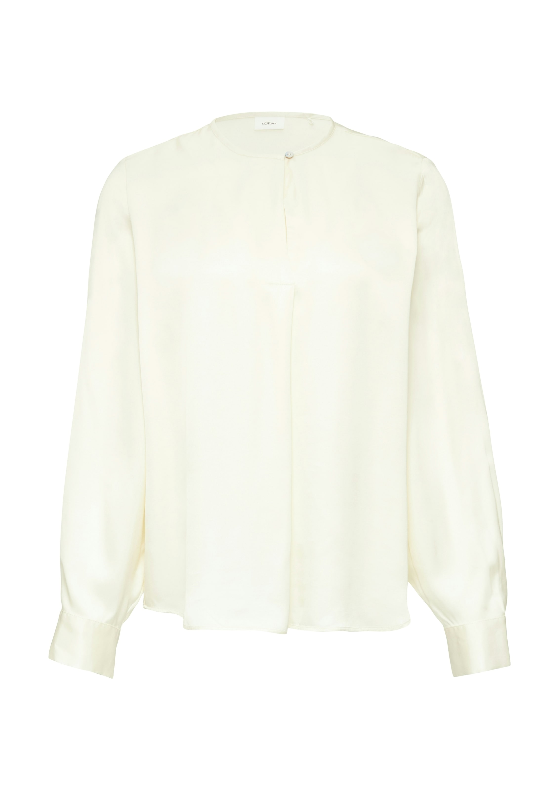 s.Oliver BLACK LABEL Satinbluse mit Manschette an Ärmel