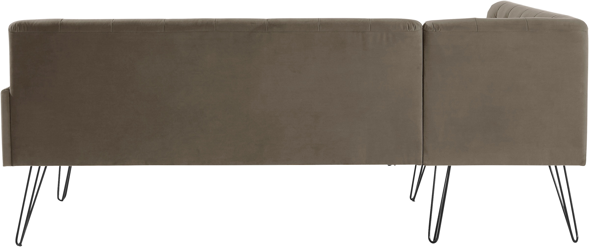 exxpo - sofa fashion Banc d'angle »Doppio, Chesterfield Optik, komfortabel und bequem, hohe Designfüsse« Frei im Raum stellbar