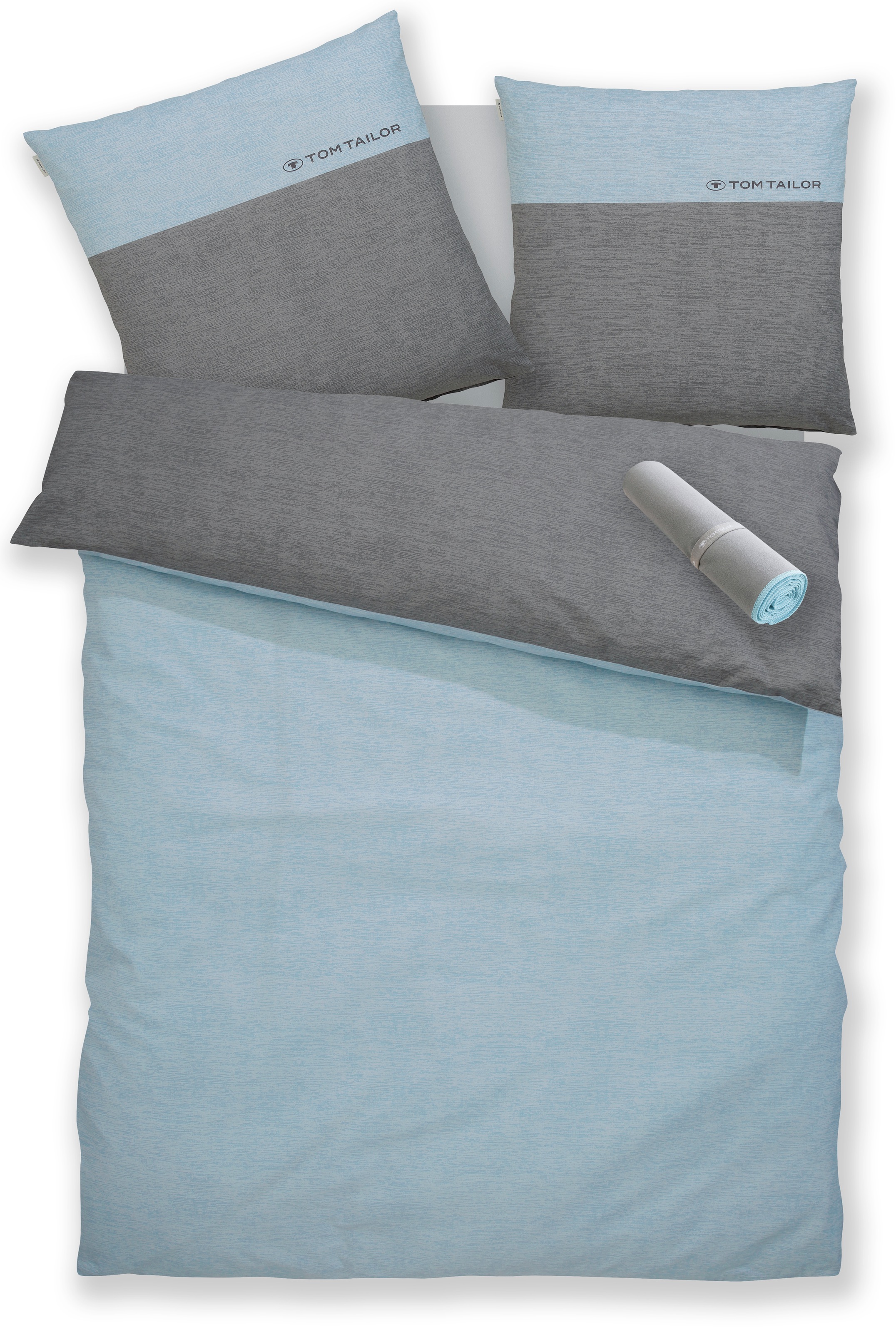 TOM TAILOR HOME Linge de lit »Henry« 3 cuis Bettwäsche aus Baumwolle, mit GRATIS-Zugabe: Sporthandtuch