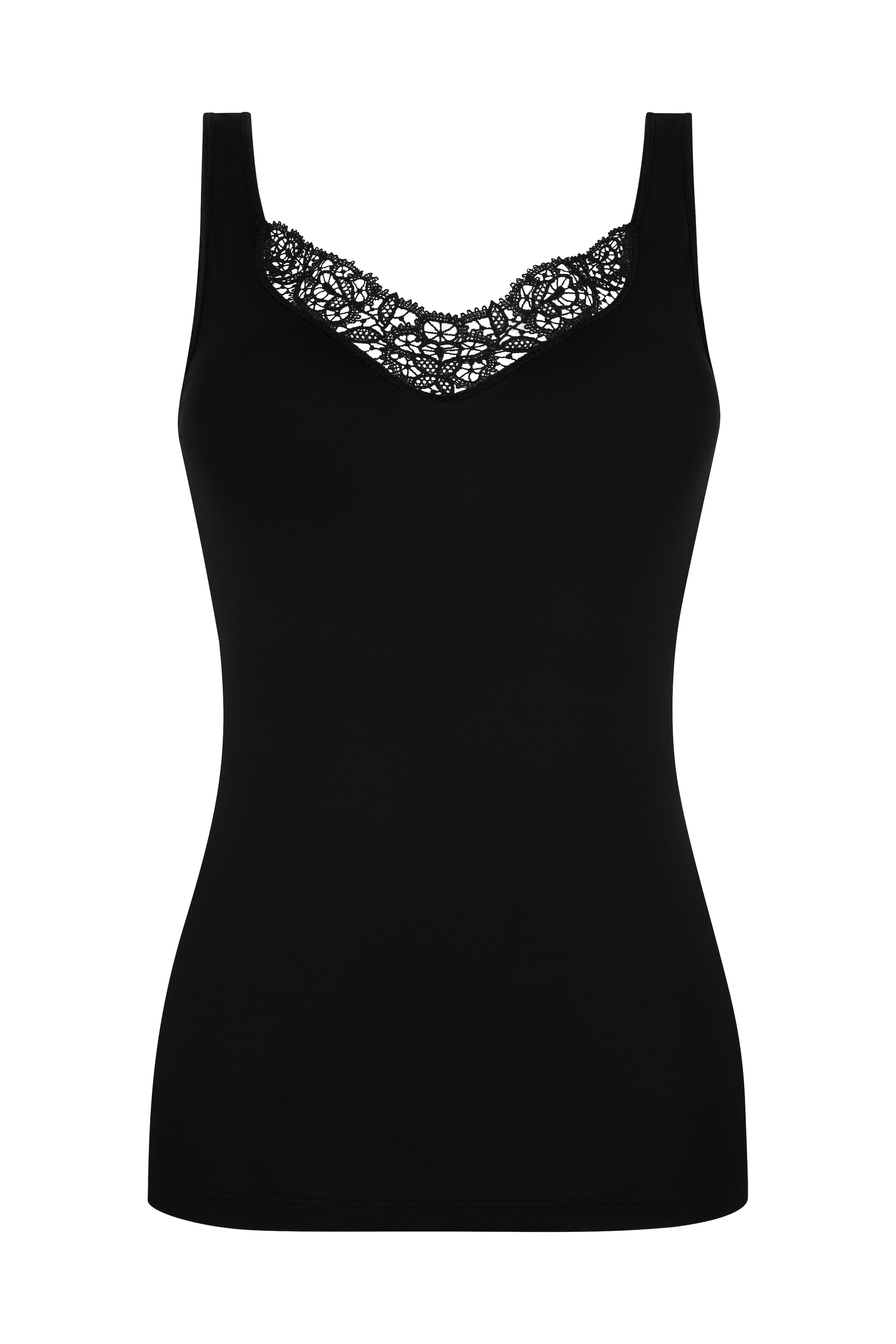 Mey Trägertop »Emotion Elegance« Spitzenverzierung am Dekolleté, V-Ausschnitt, Feinripp