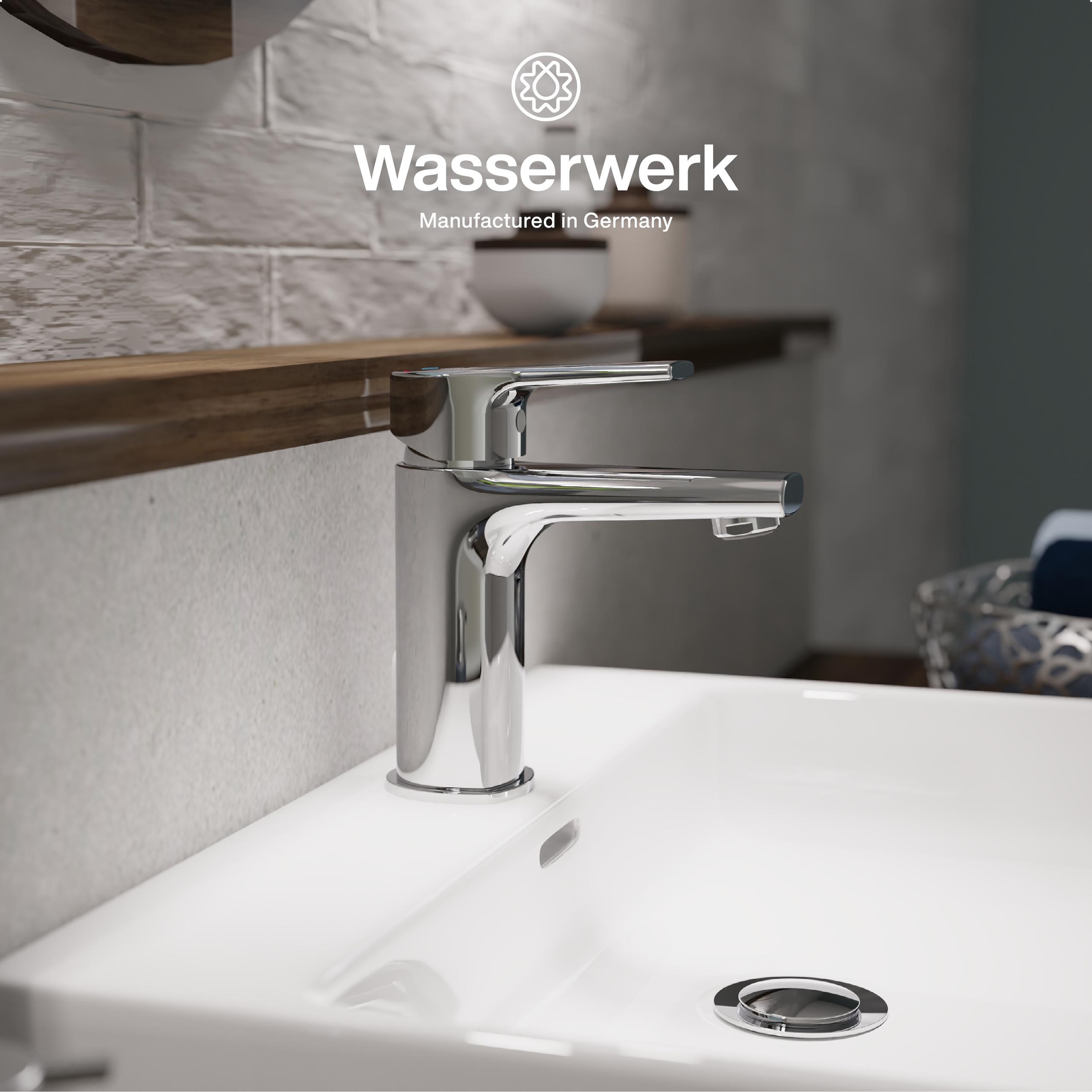 WASSERWERK Robinet de lavabo »WT 13« incl. popup, économie d'eau