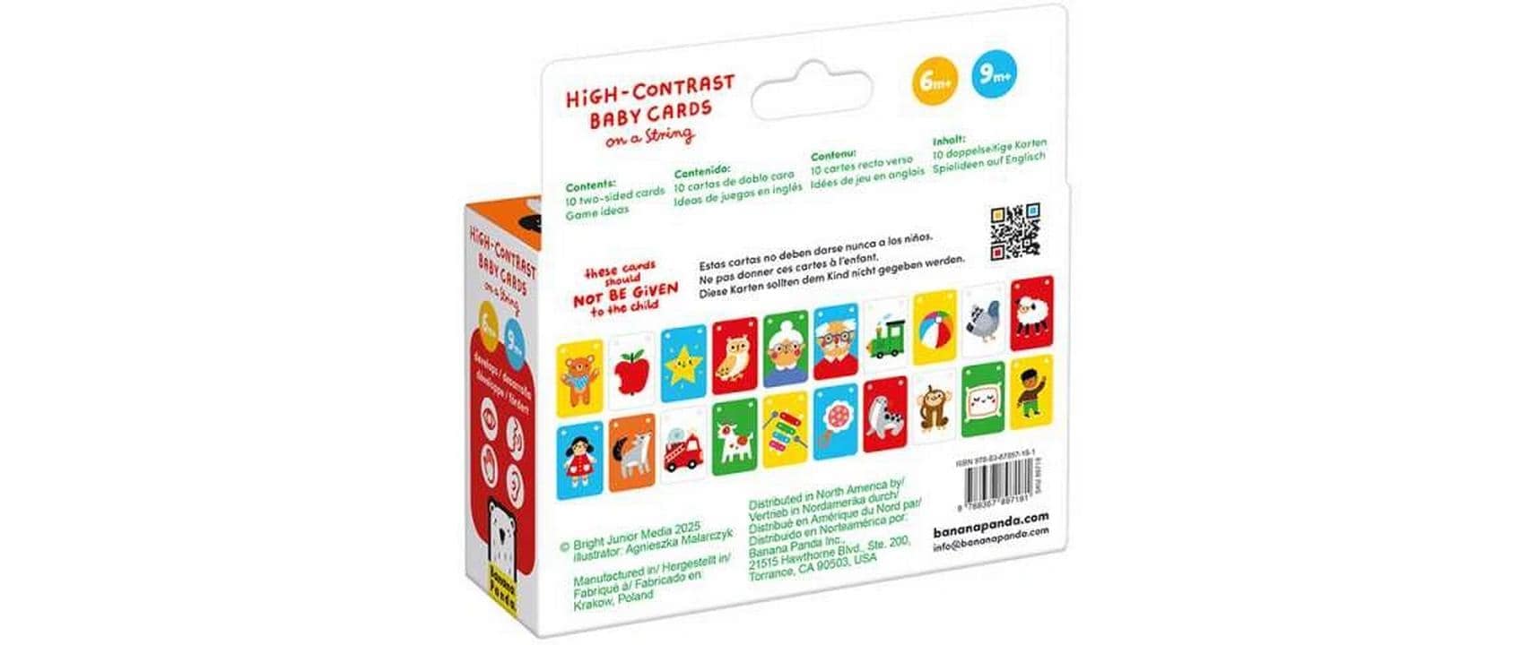   Jouets éducatifs »Banana Panda Baby Karten High Contrast Pappe«
