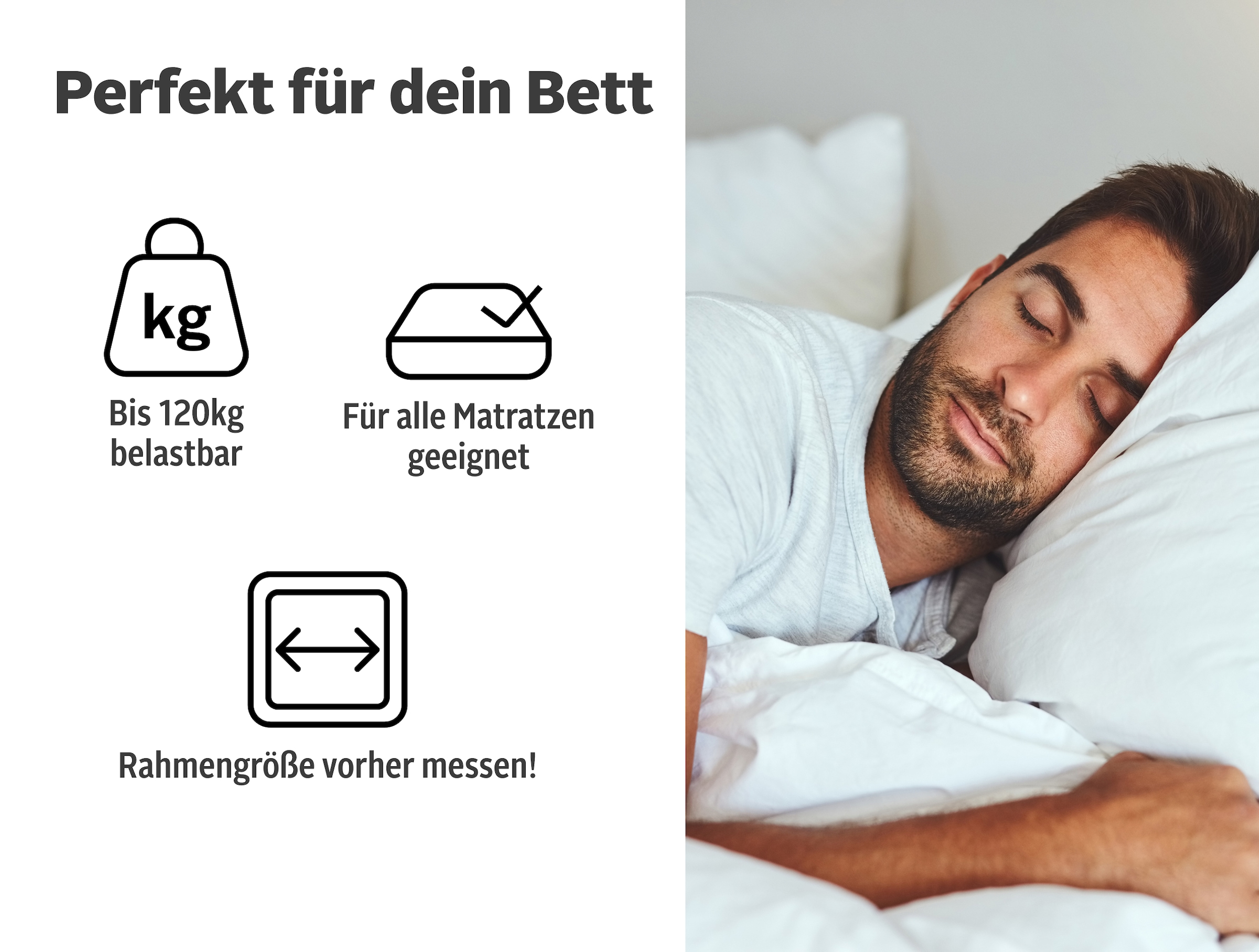 Älgdröm Sommier à lattes »Lattenrost Glomma NV, 90x200, 140x200 cm und weiteren Grössen« Lattenrost für alle Matratzen, & Selbstmontage, langlebig, ergonomisch