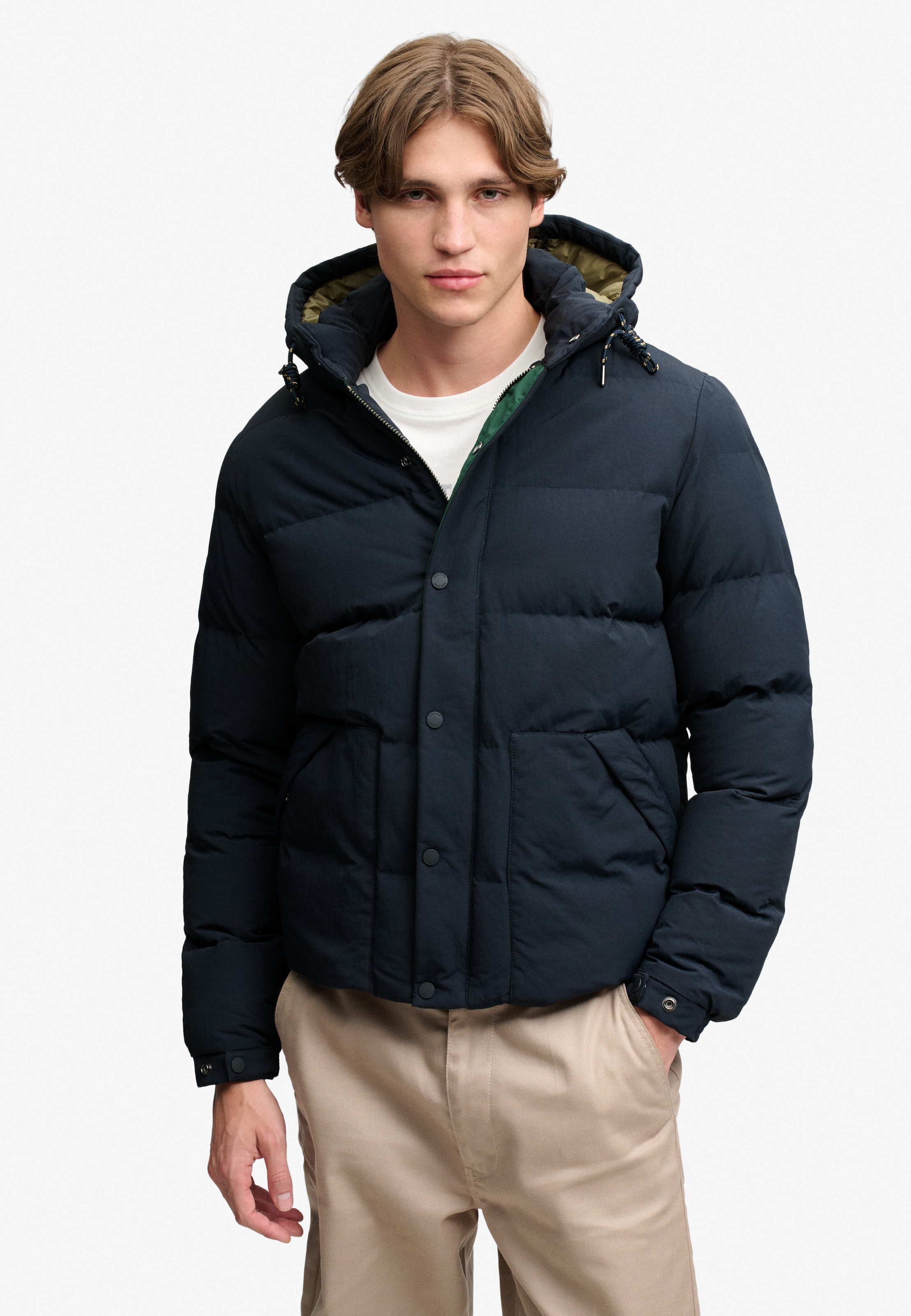Superdry Steppjacke »OUTDOOR EVEREST PUFFER JKT« mit Kapuze Kunstfaser, relaxed fit