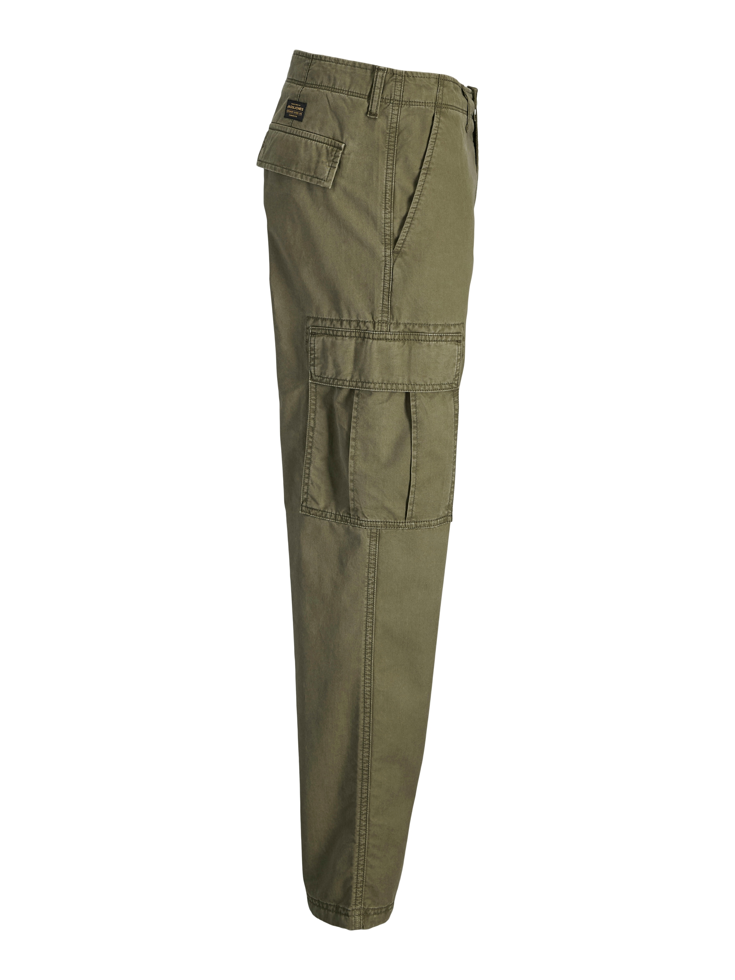 Jack & Jones Pantalon cargo »JPSTKANE FRANK CARGO NOOS«  mélange de coton, coupe ample
