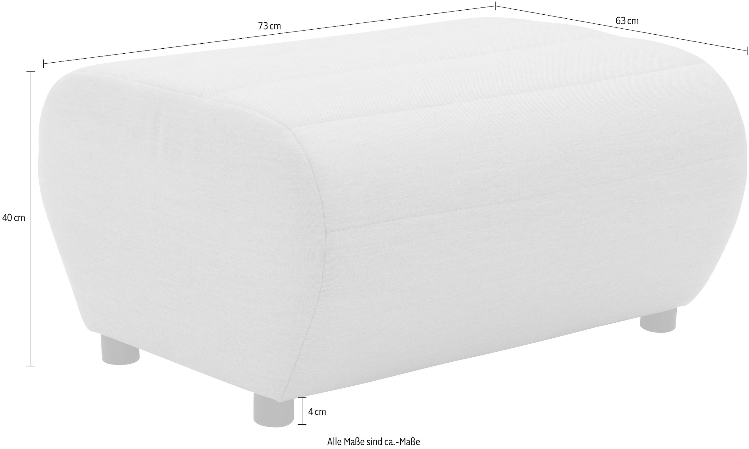 DOMO collection Polsterhocker »Soleil, pflegeleichter und wetterfester Bezug« Outdoor, besonderes Design und Formgebung