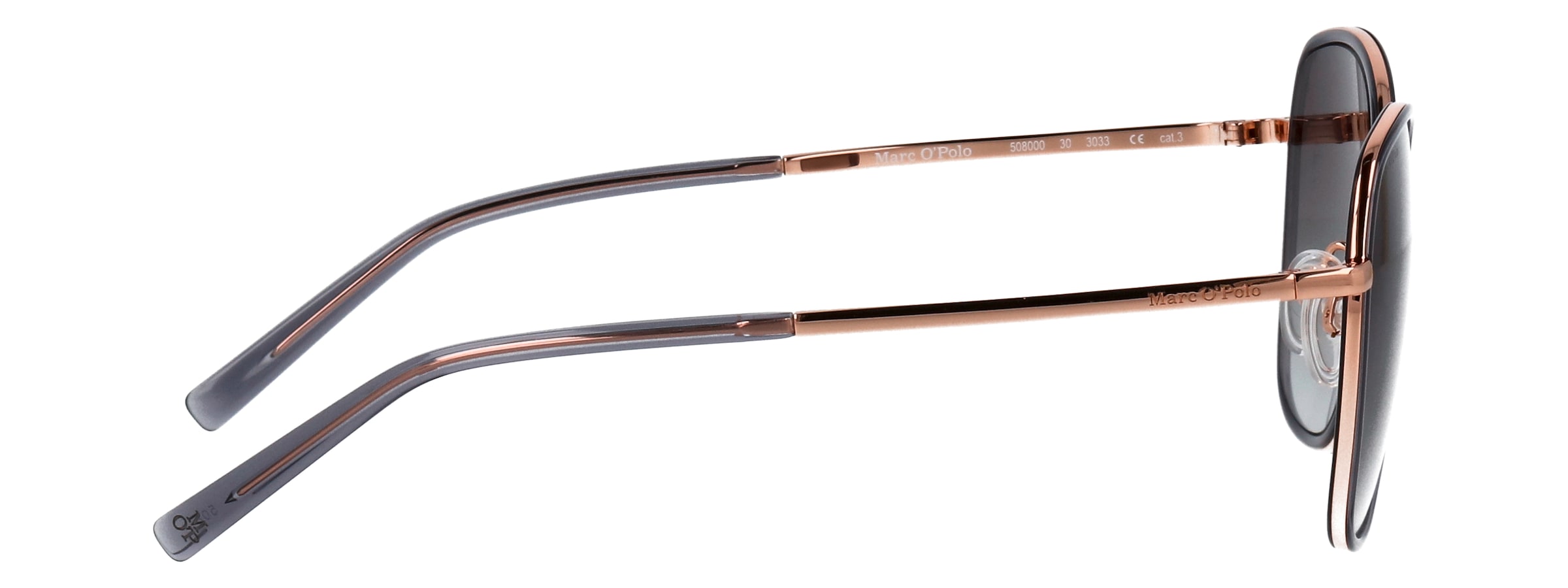 Marc O'Polo Lunettes de soleil »Modell 508000« Form Butterfly, Logoschriftzug auf Bügel, Kombifassung