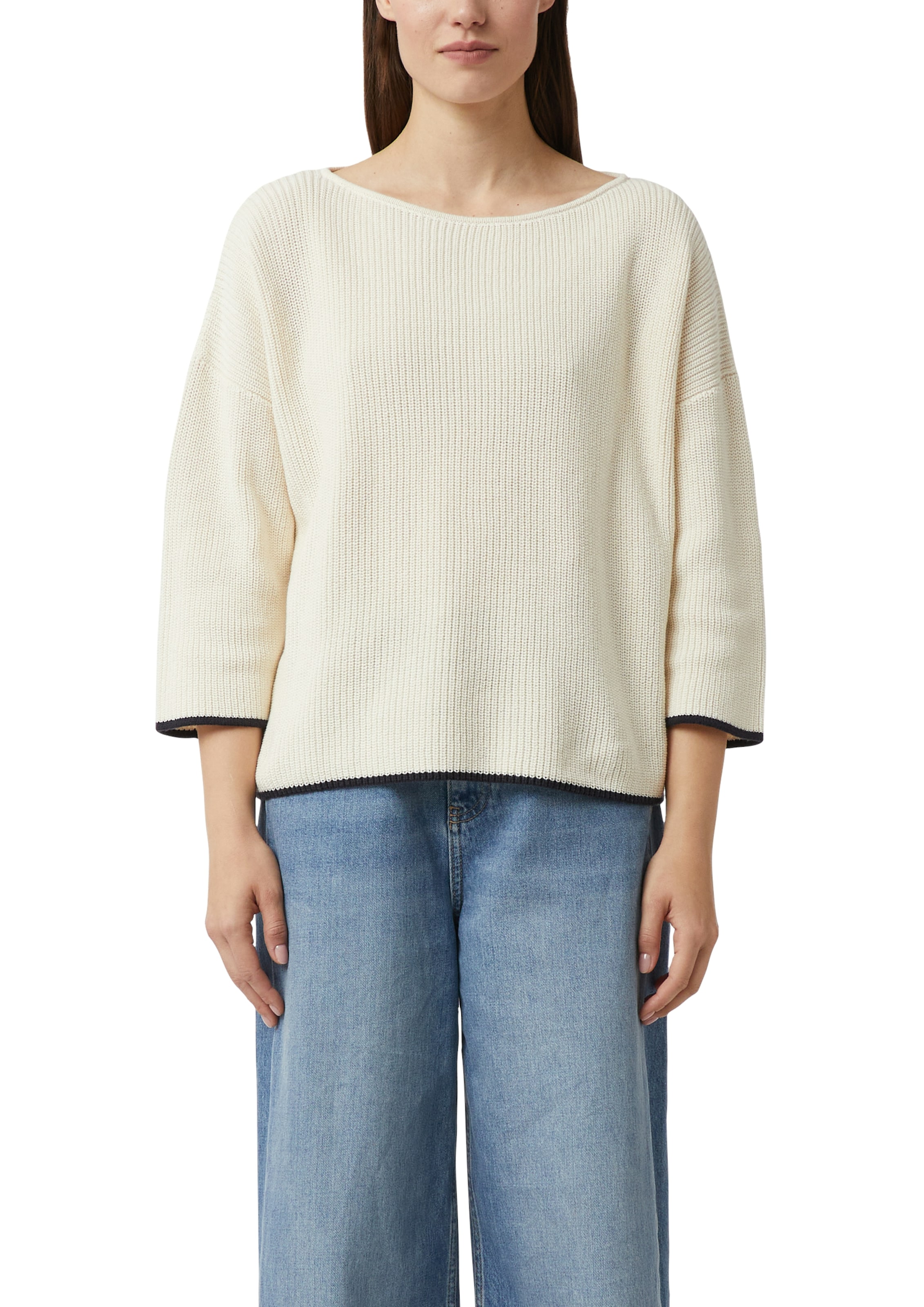 Comma Strickpullover mit Kontrast-Details