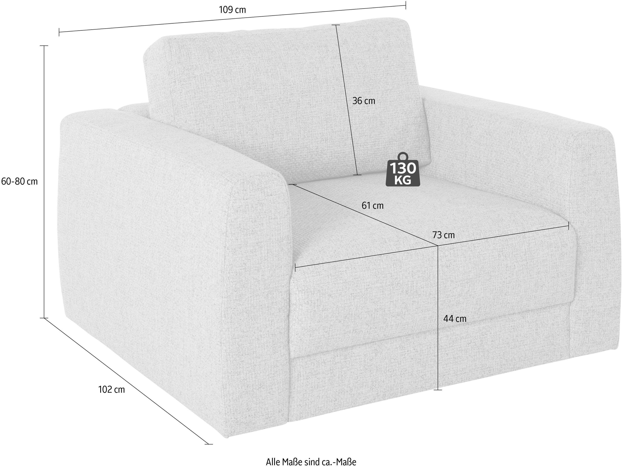 Home affaire Fauteuil »Hobro Loungesessel« in 3 Bezugsqualitäten in vielen Farben, Design by Morten Georgsen