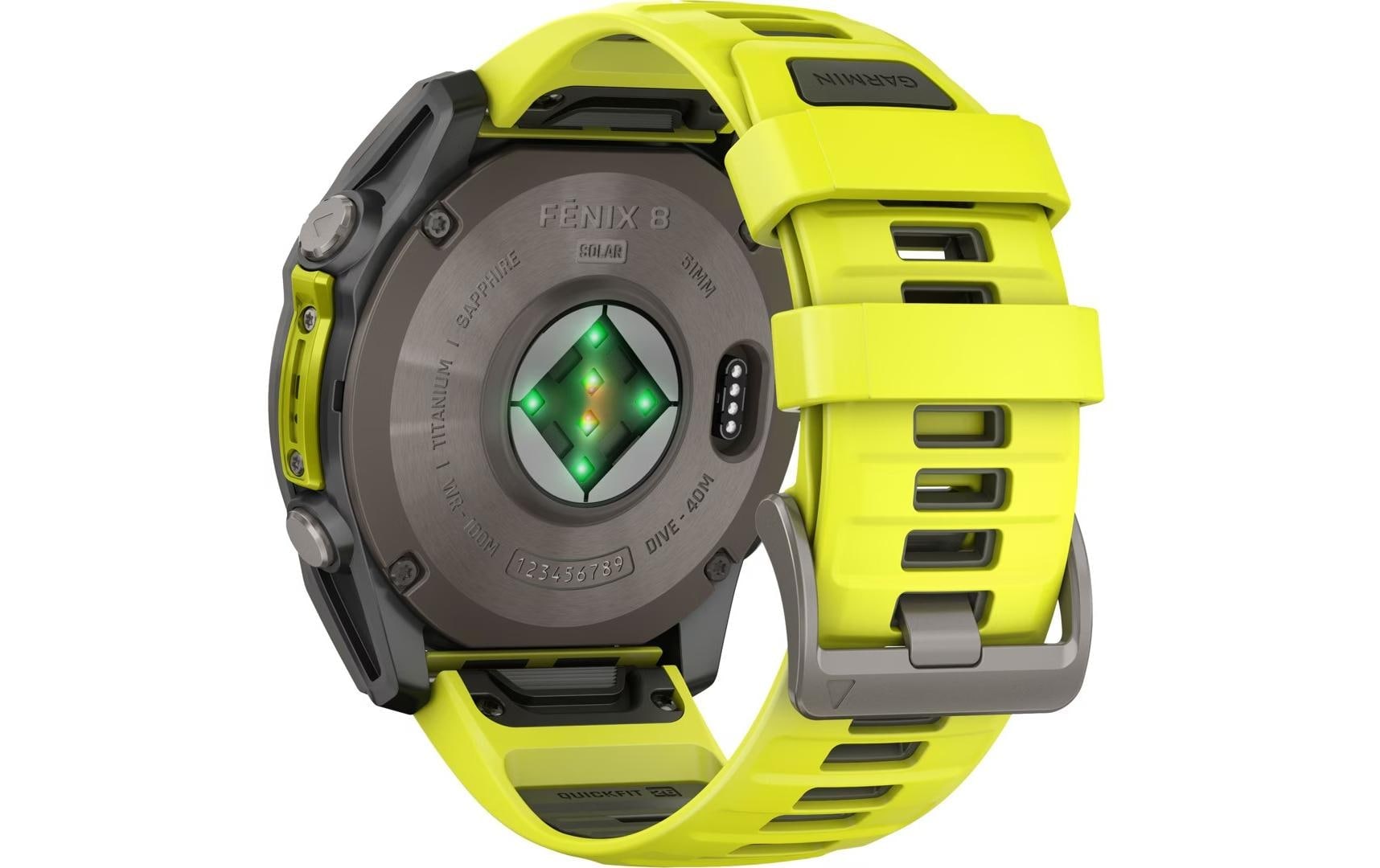 Garmin Smartwatch »Fenix 8 Solar Sapphire«(/ 1,4 ″)