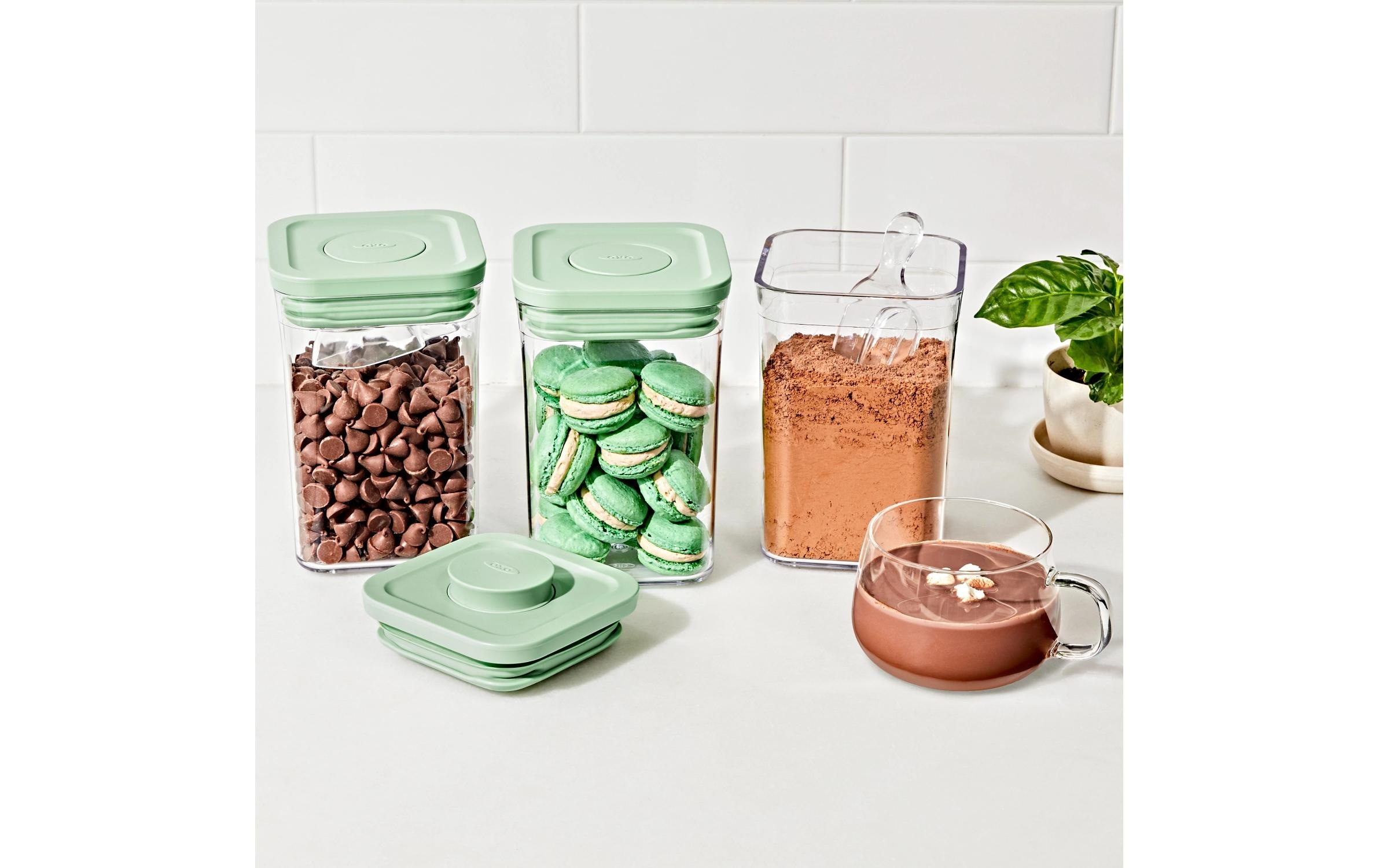 OXO Good Grips Aufbewahrungssystem »3-Piece POP Container Set with Mini Scoops - Limited Edition Pistachio« Langlebig, spülmaschinenfest und vielseitig einsetzbar