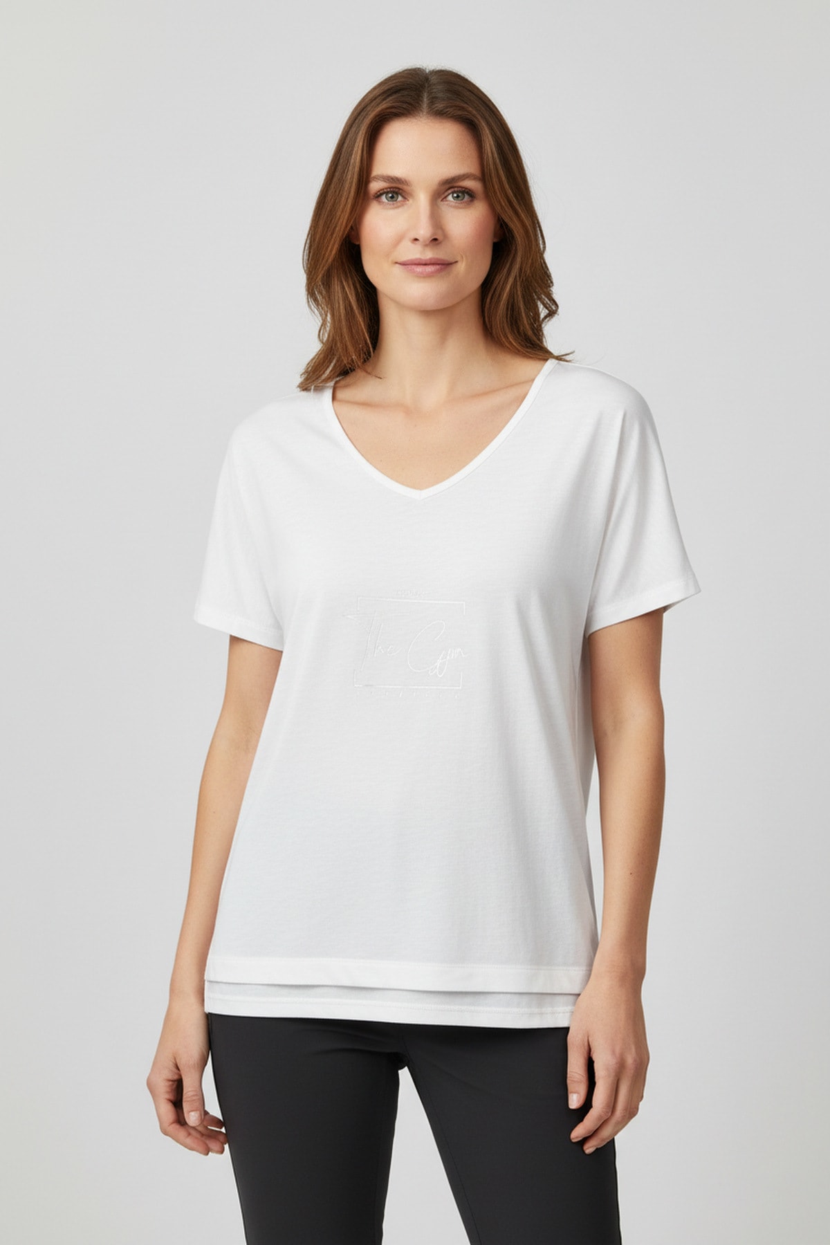 LPO Funktionsshirt »Da-T-Shirt Rachel« geprägtes Allover-Muster, seitliche Schlitze