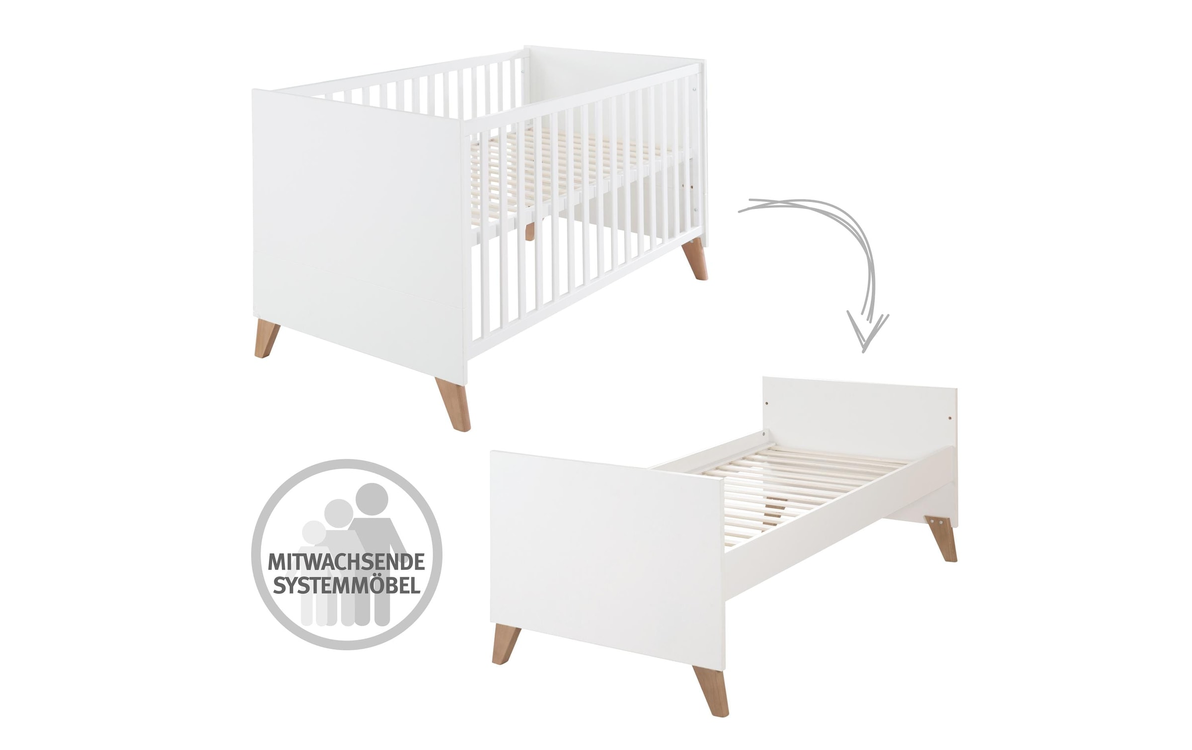 roba® Lit d'enfant »roba Kombi-Kinderbett 70 x 140 cm«
