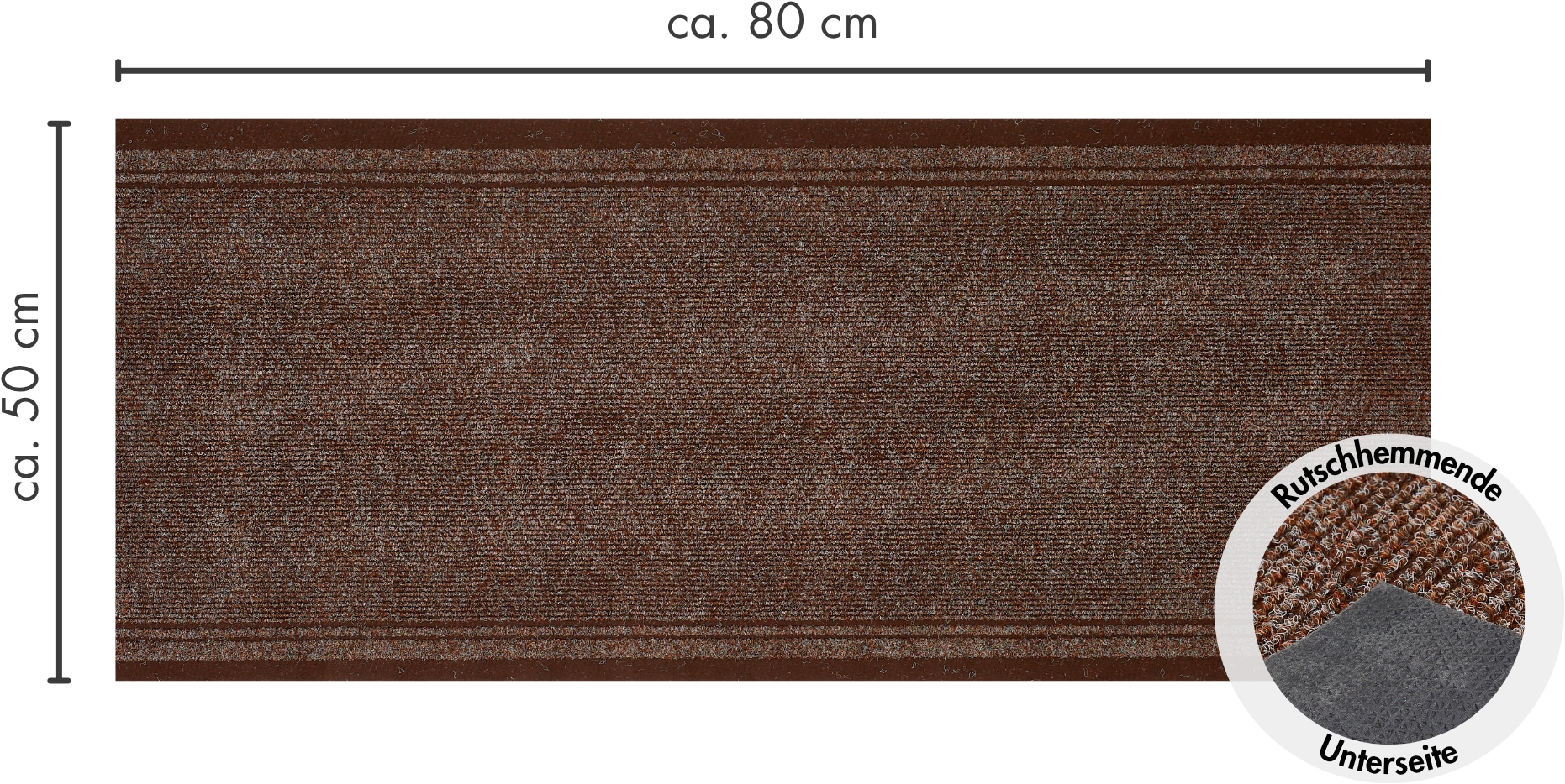 Andiamo Chemin de table »Mitch, Made in Belgium« Rectangulaire 6 mm Höhe Schmutzfangläufer, meliert, mit Bordüre, In- und Outdoor geeignet