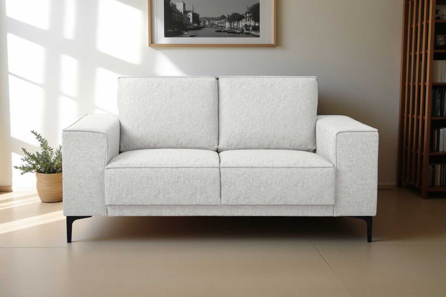 GOODproduct 2-places »Kompaktsofa Oland, Struktur, Flachgewebe, Luxus-Microfaser, Boucle« 164 cm, Wellenunterfederung, Skandi-Design, Metallfüsse